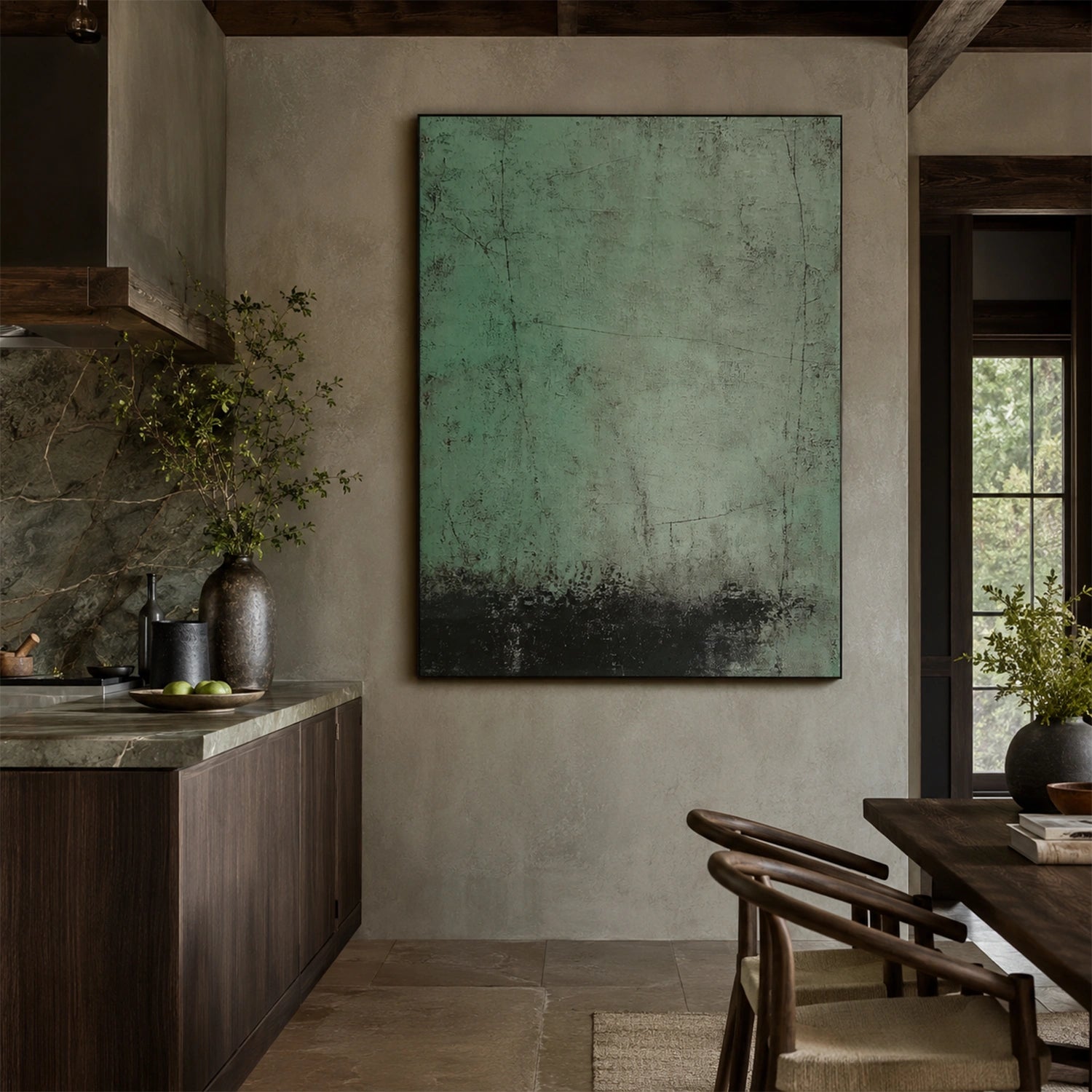 Wabi Sabi Abstract Canvas Art #WA269
