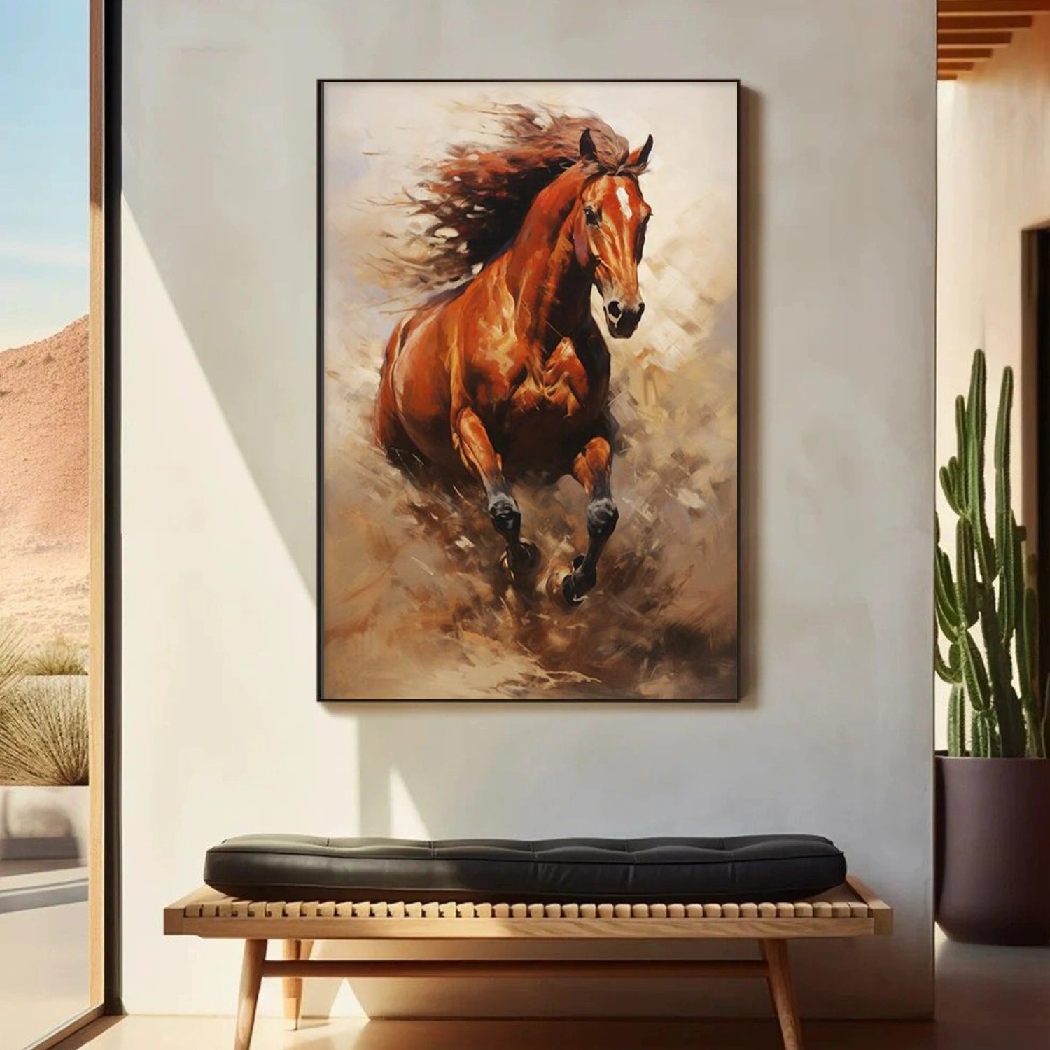 Abstract Animal Art Horse Wall Art #AT045
