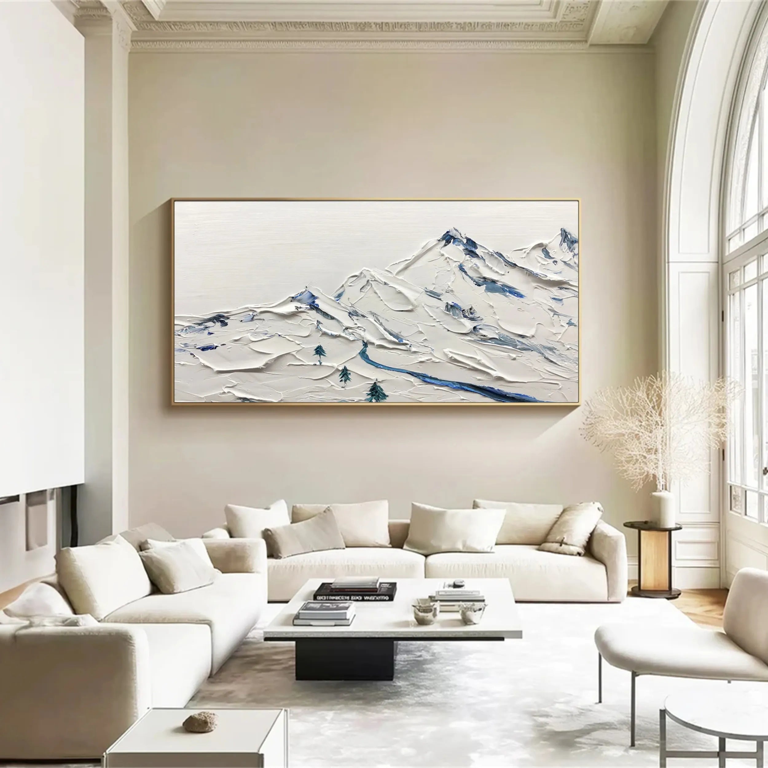 White Textured Minimalist Wall Art #WT141