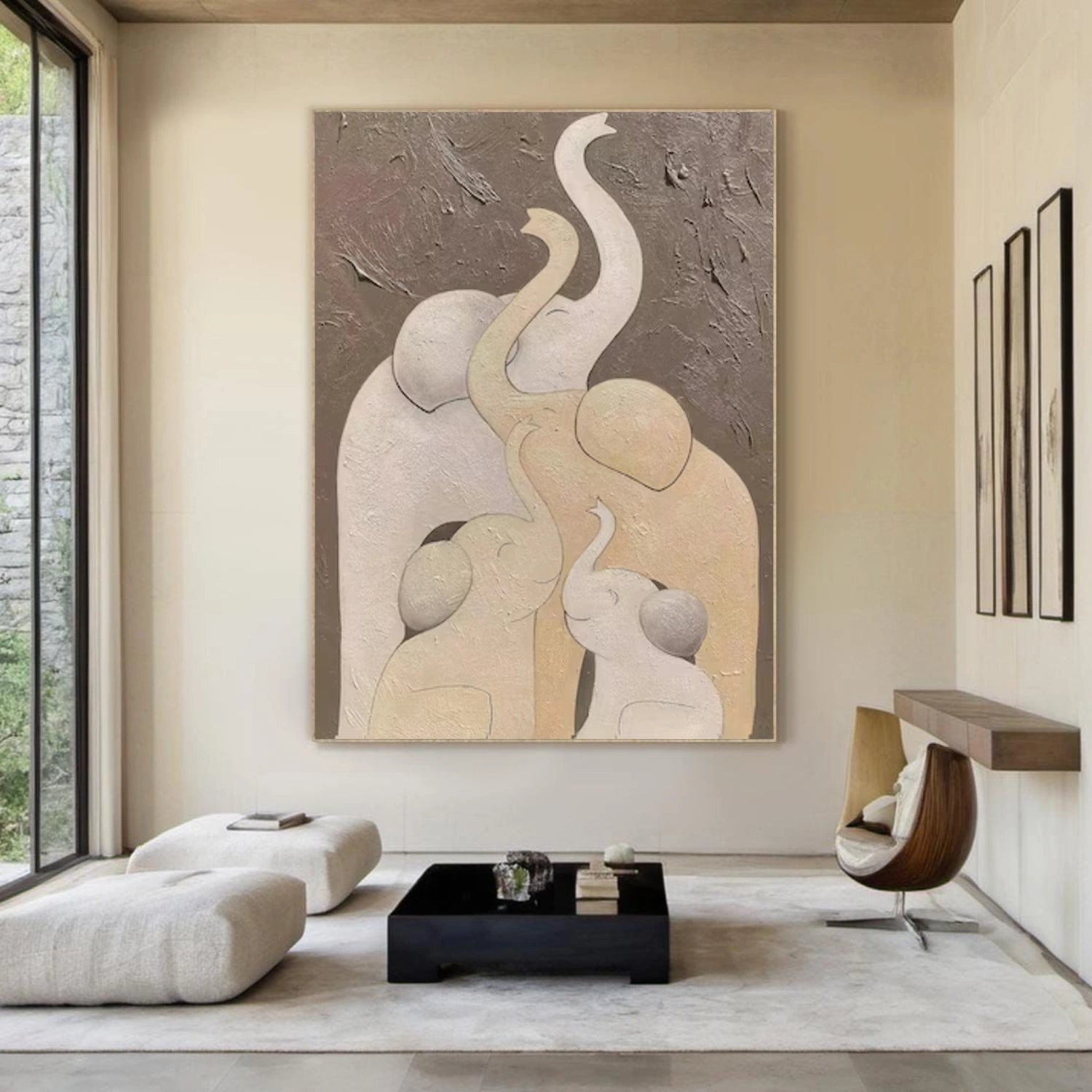 Abstract Animal Art Elephant Wall Art #AT074