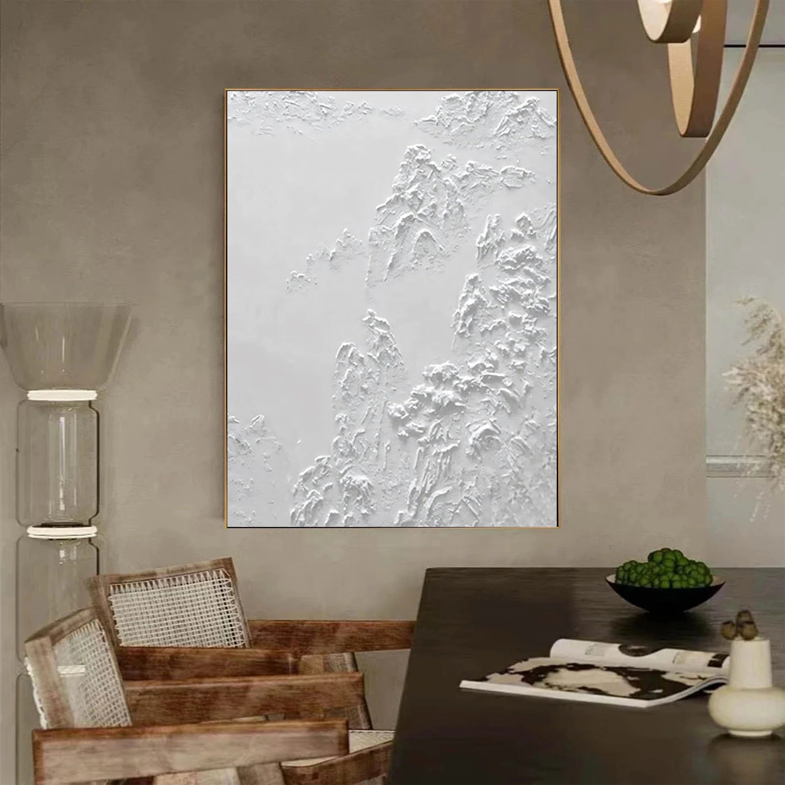 White Textured Minimalist Wall Art #WT065