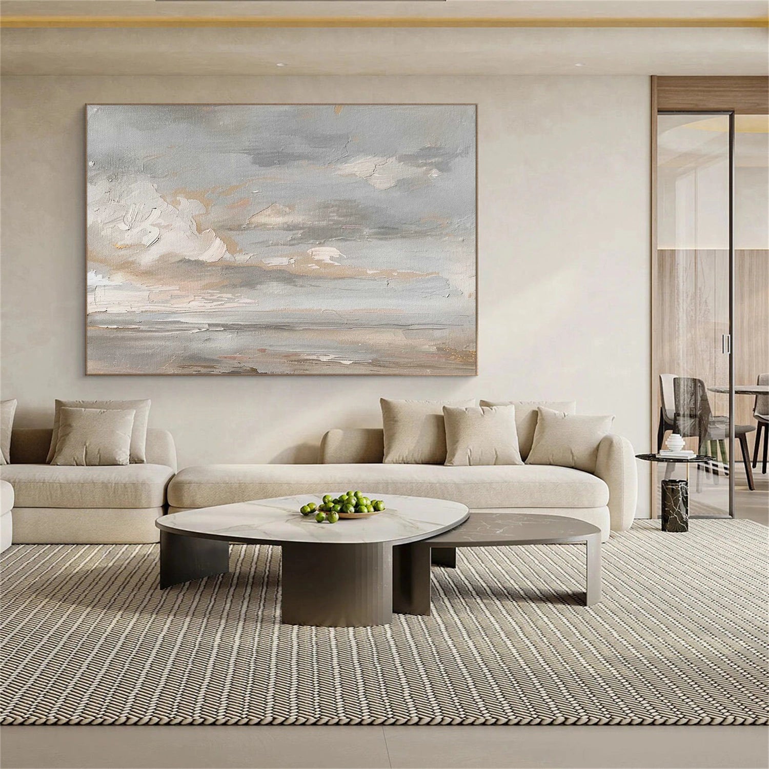 Sky And Ocean Abstract Wall Art #SO401