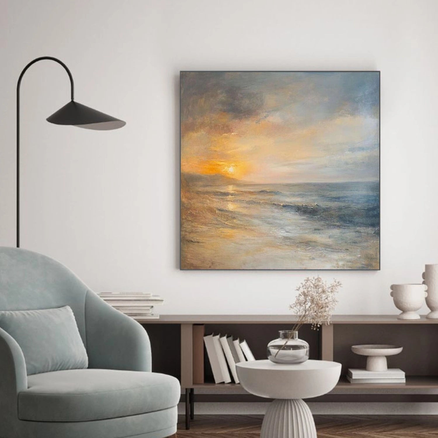 Sky And Ocean Abstract Wall Art #SO351