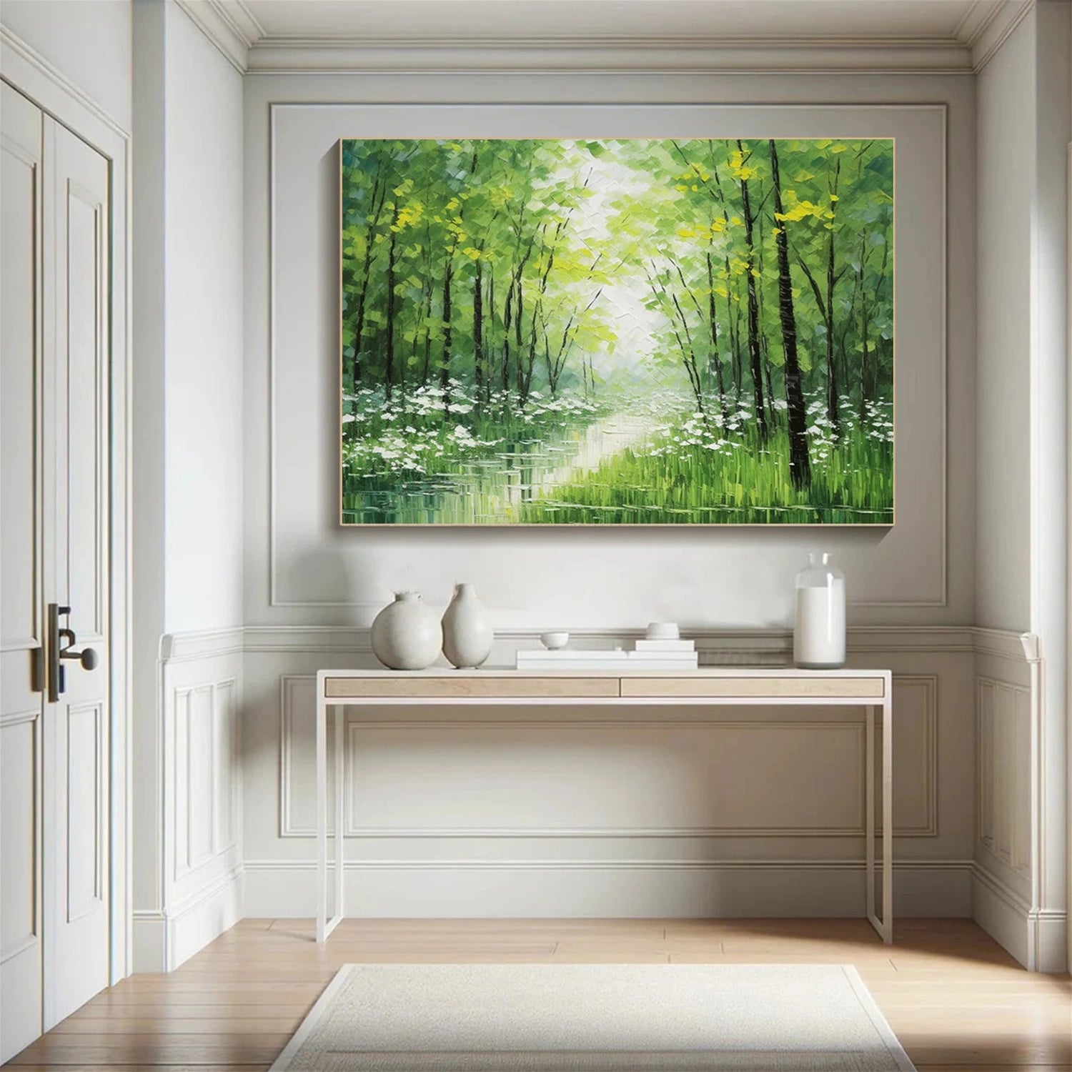 Colorful Tree And Flower Painting #TF085