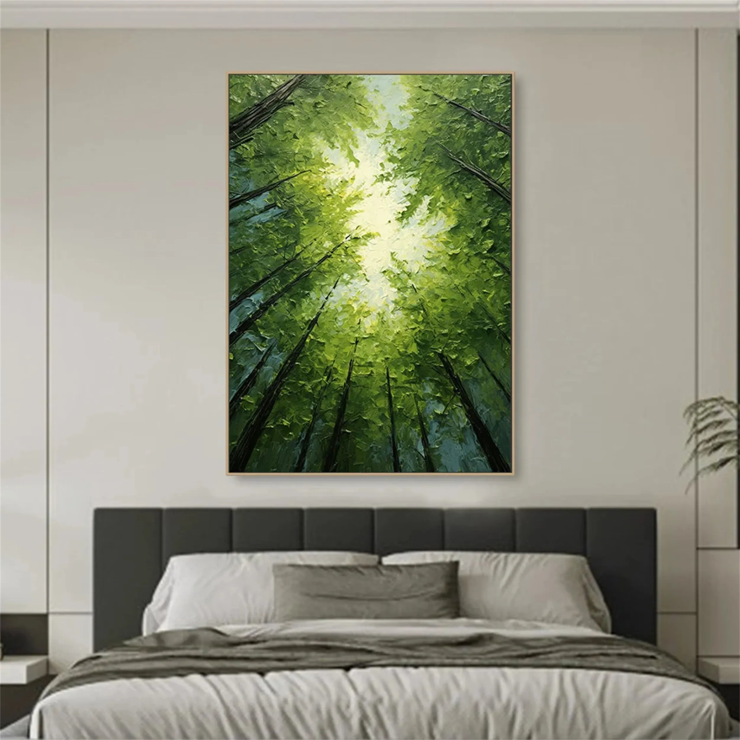 Green Textured Minimalist Wall Art #GT031