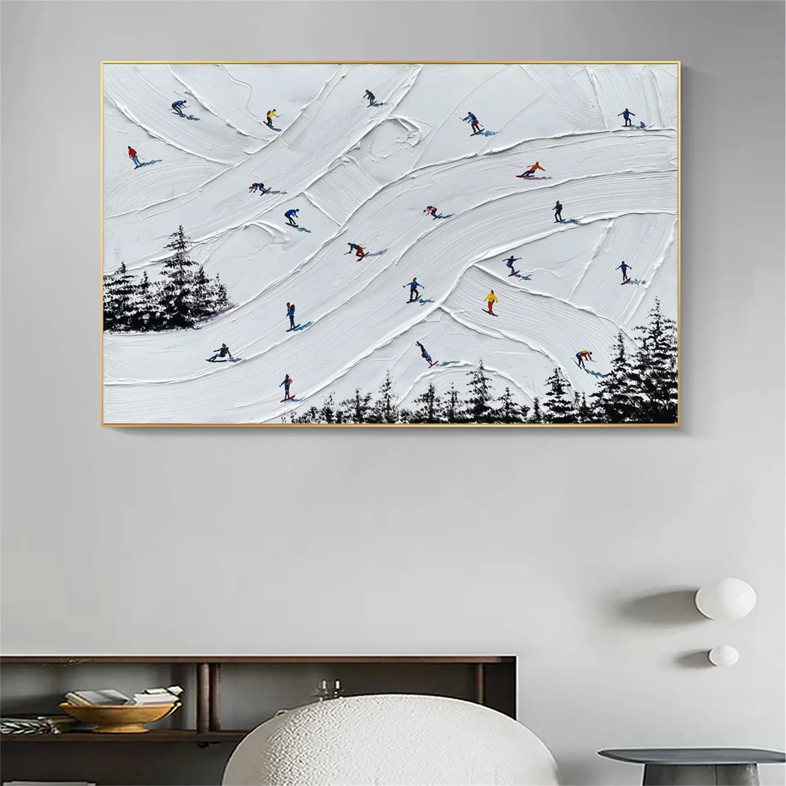 White Textured Minimalist Wall Art #WT159