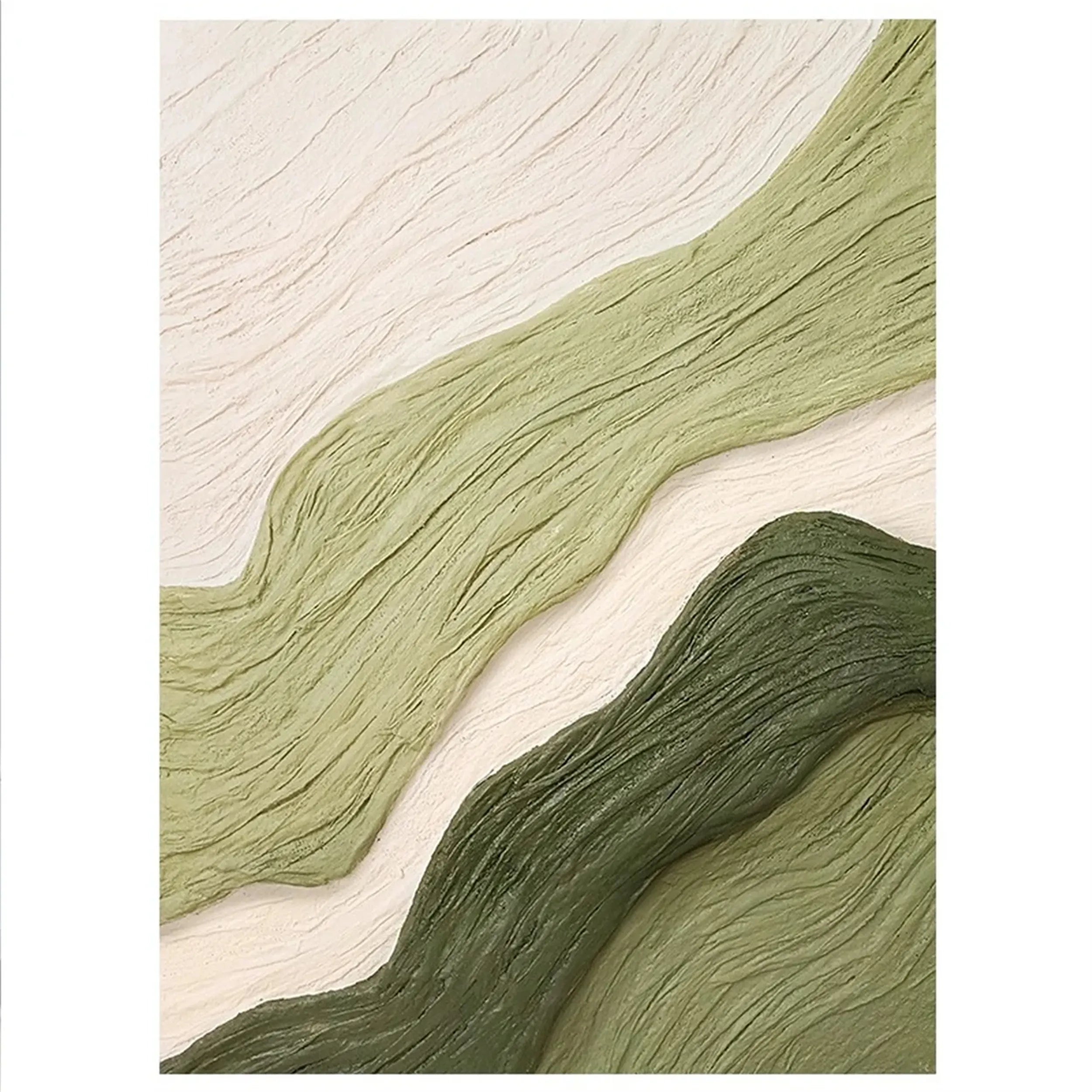 Green Textured Minimalist Wall Art #GT026