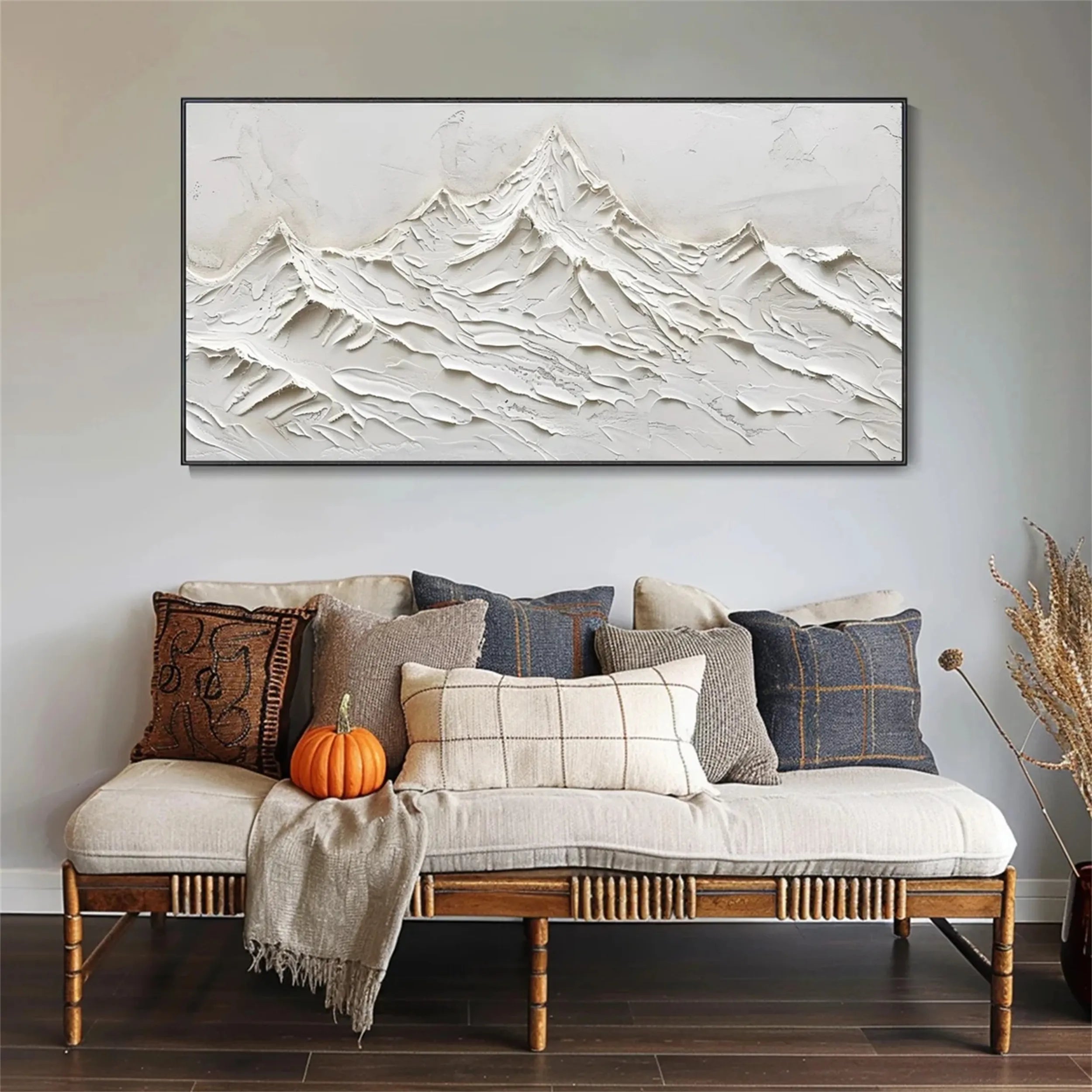 White Textured Minimalist Wall Art #WT124