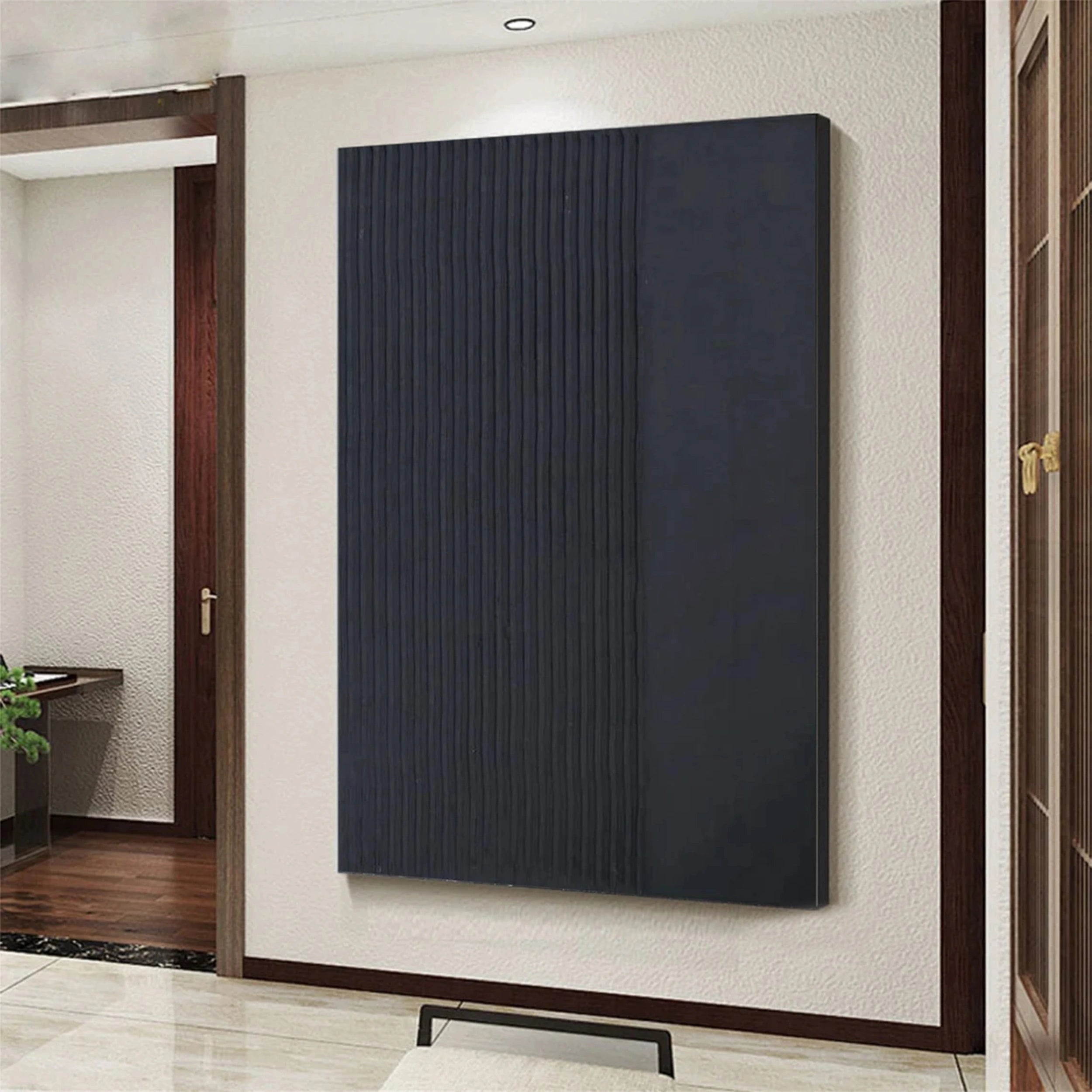 Black Textured Minimalist Wall Art #BT052
