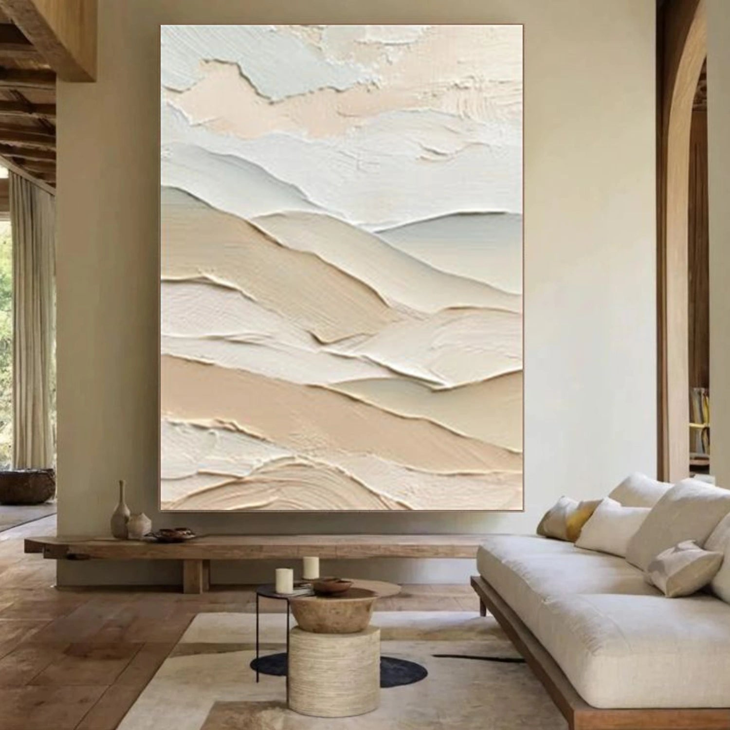 Abstract Mountain Textured Canvas Art #WT239