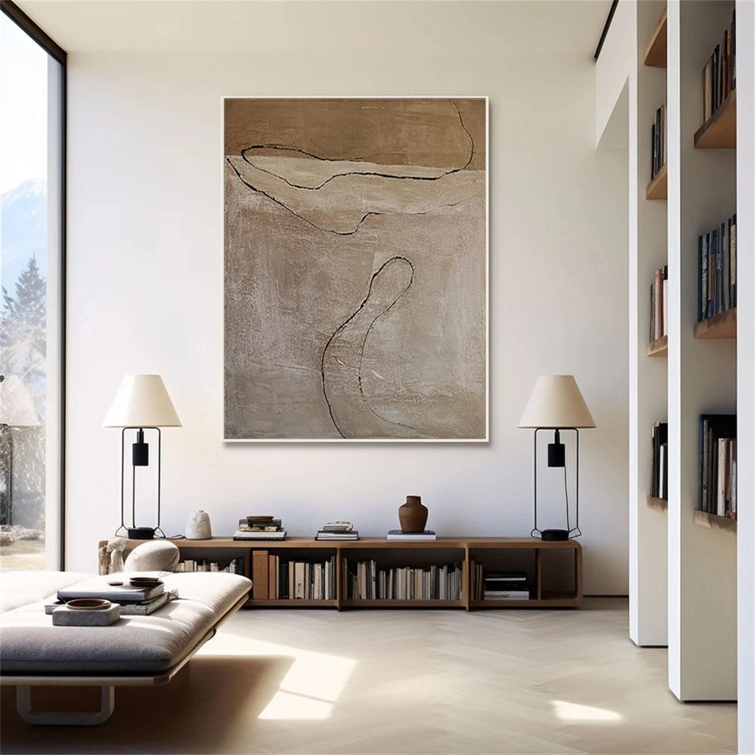 Wabi Sabi Abstract Canvas Art #WA207