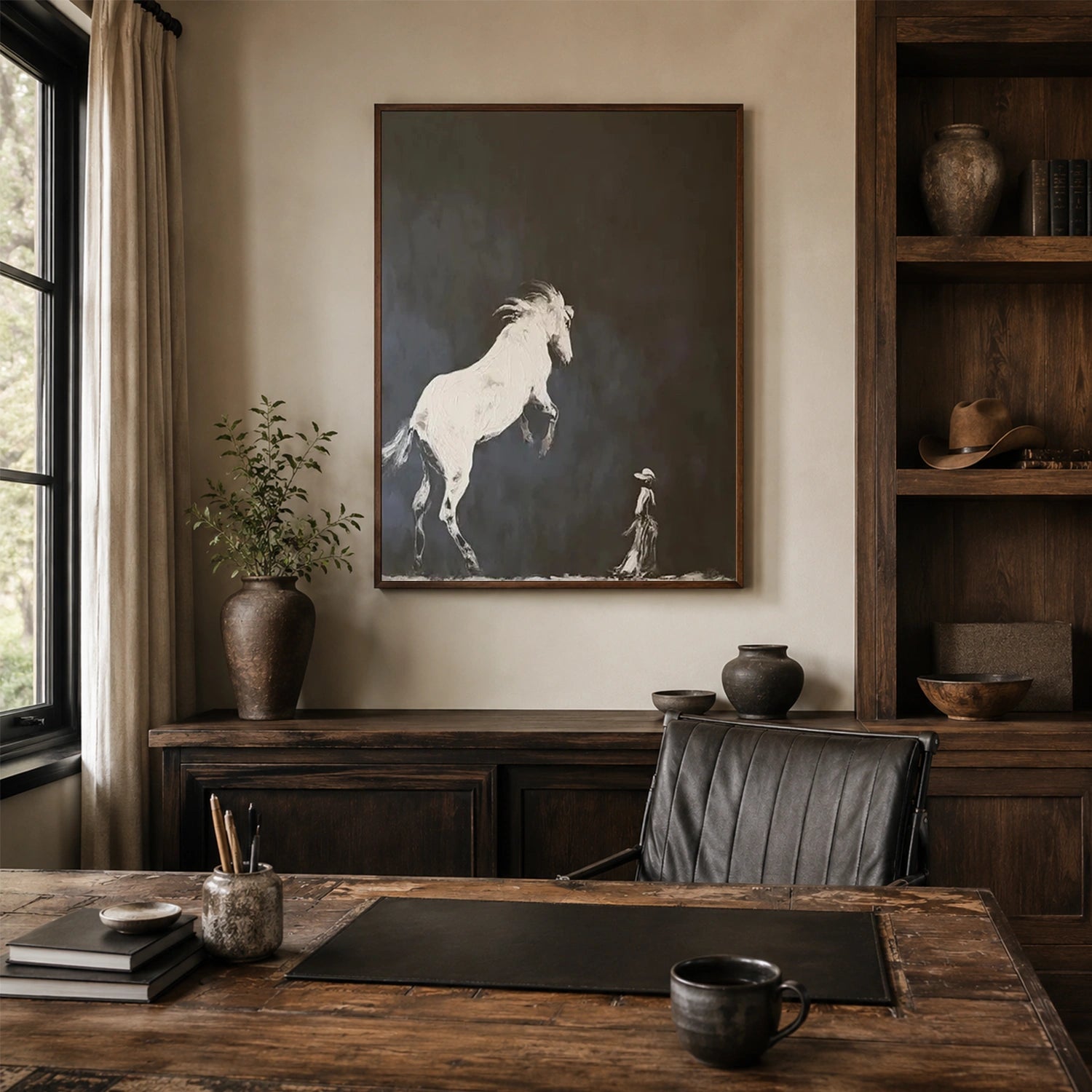 Abstract Animal Art Horse Wall Art #AT096