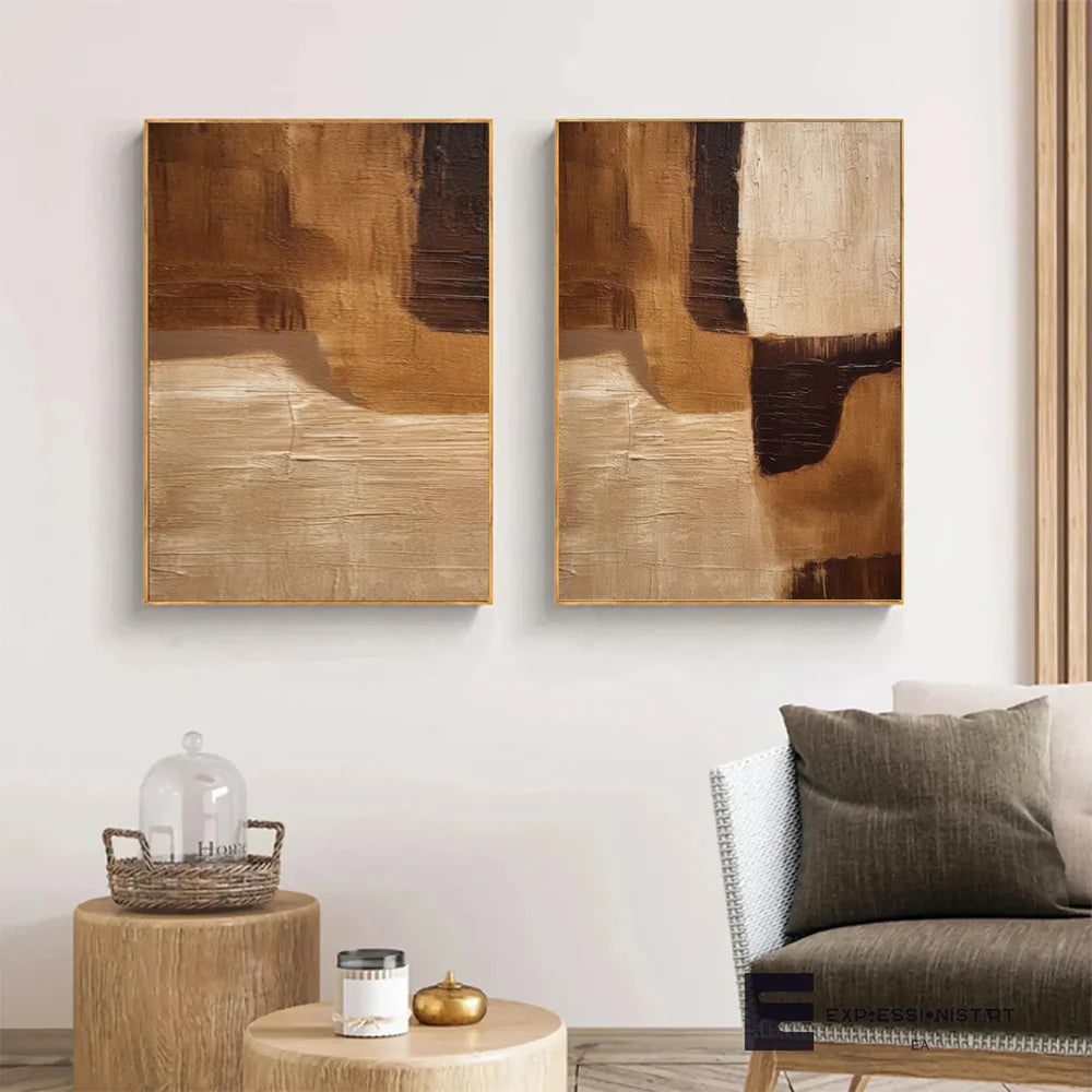 Wabi Sabi Abstract Wall Art Set of 2 #WA170