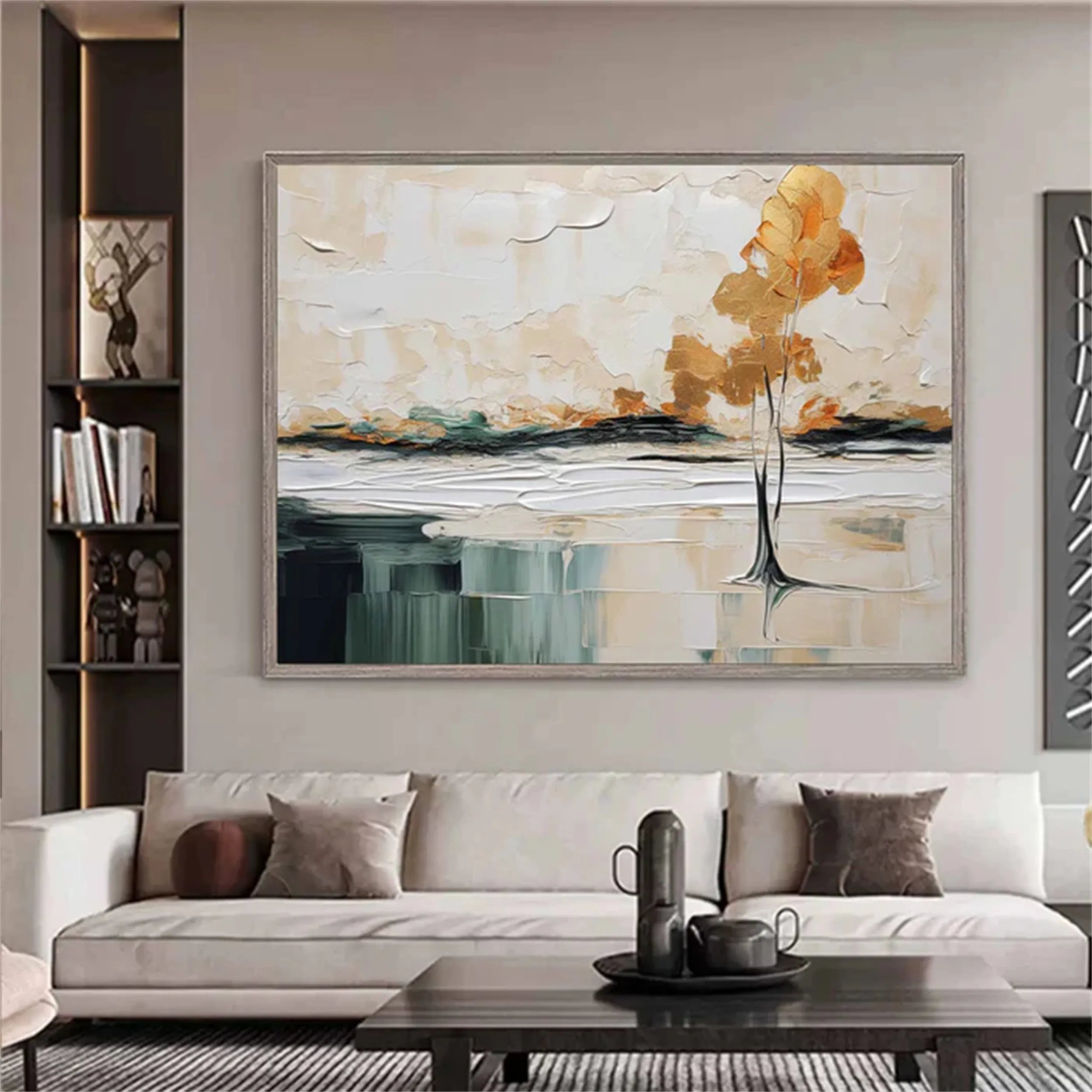 Colorful Tree And Flower Painting #TF012