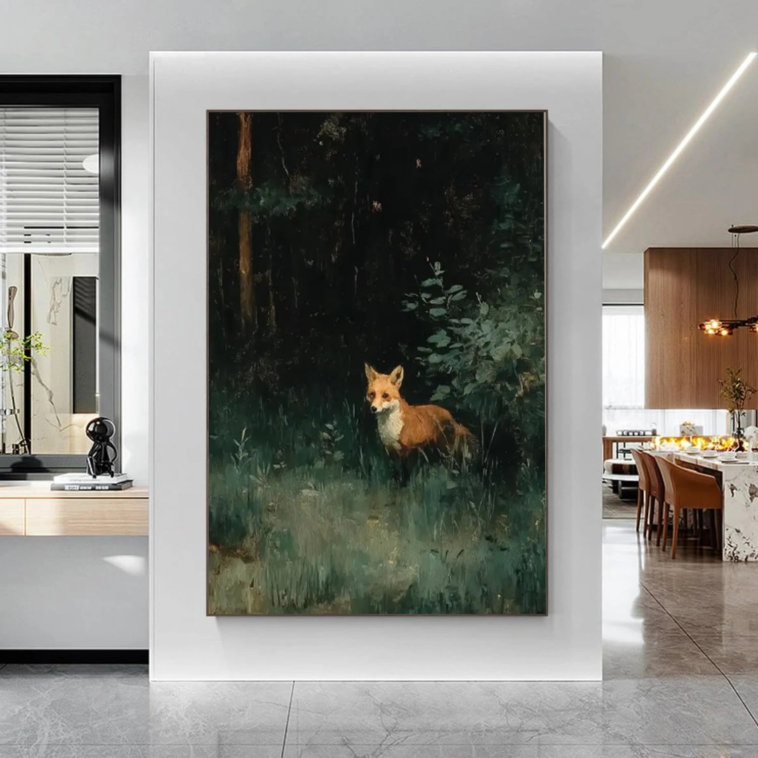 Abstract Animal Art Fox Wall Art #AT080