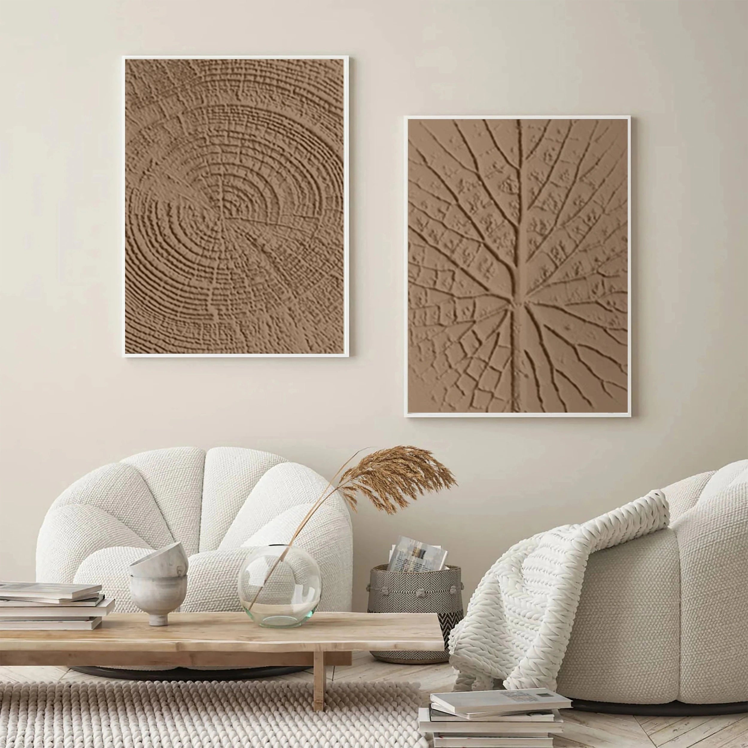 Wabi Sabi Abstract Wall Art Set of 2 #WA102