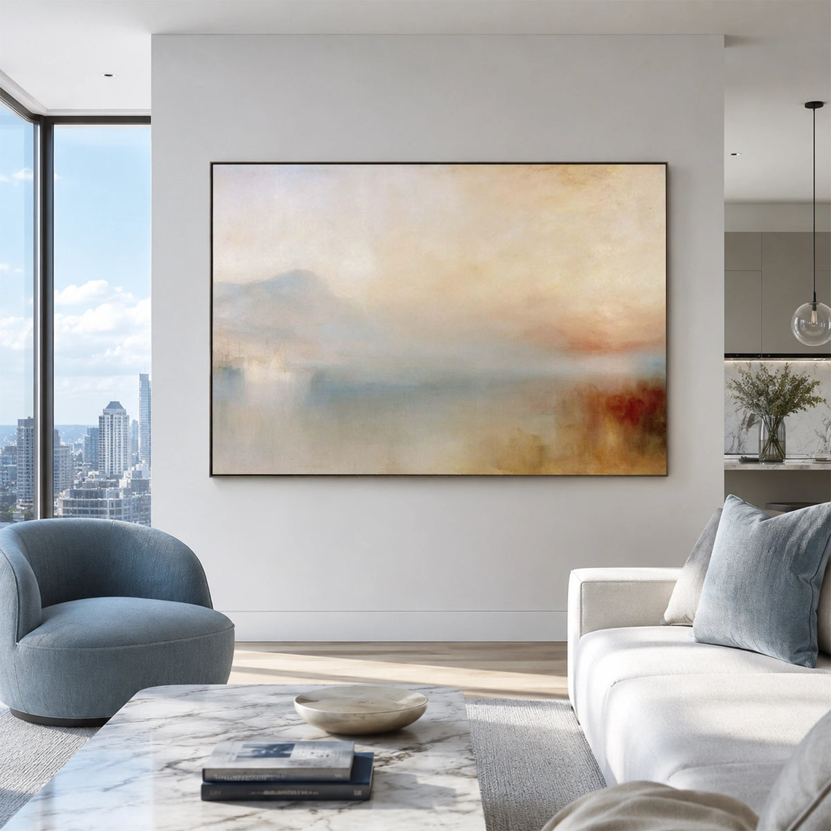 Sky And Ocean Abstract Wall Art #SO461