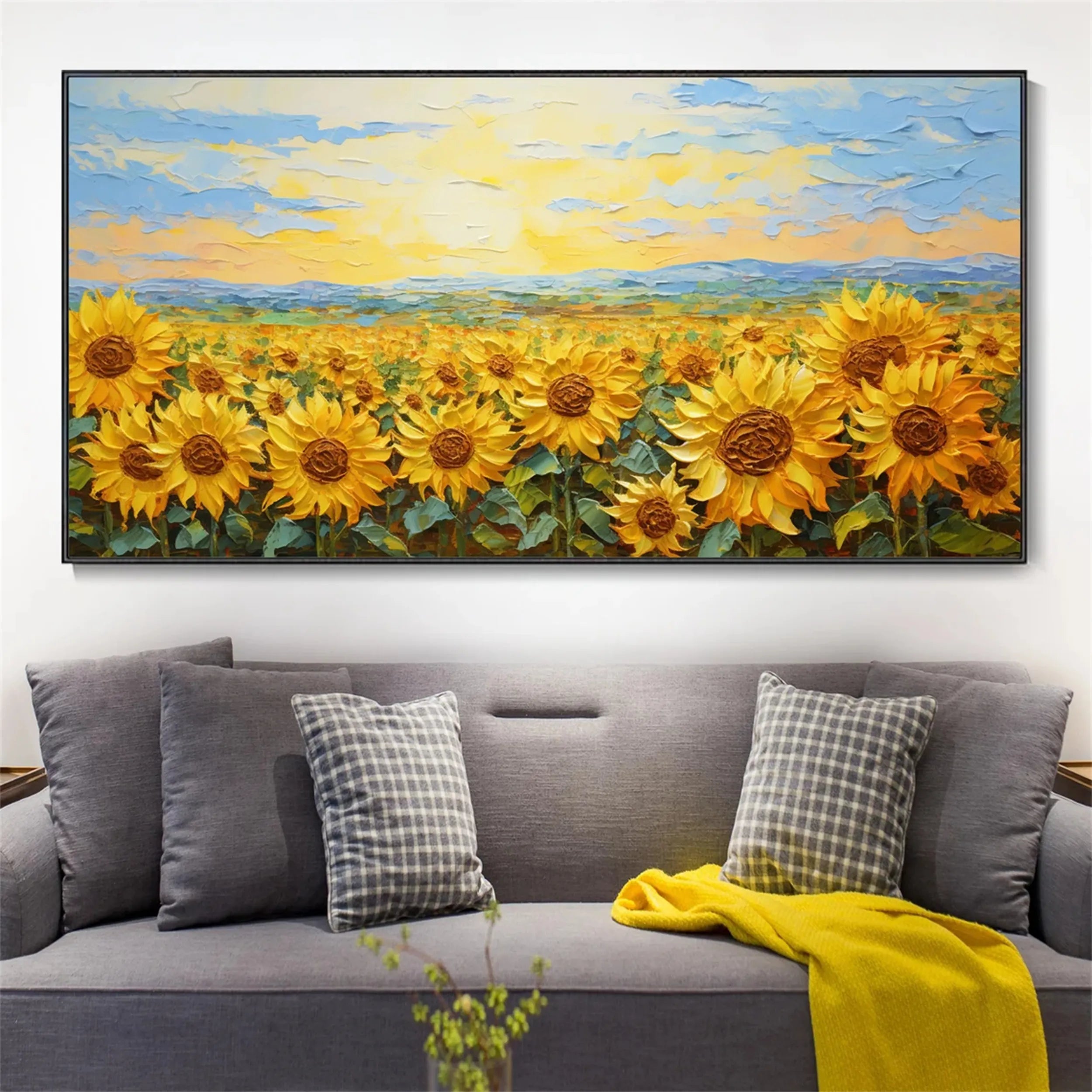 Colorful Tree And Flower Painting #TF058