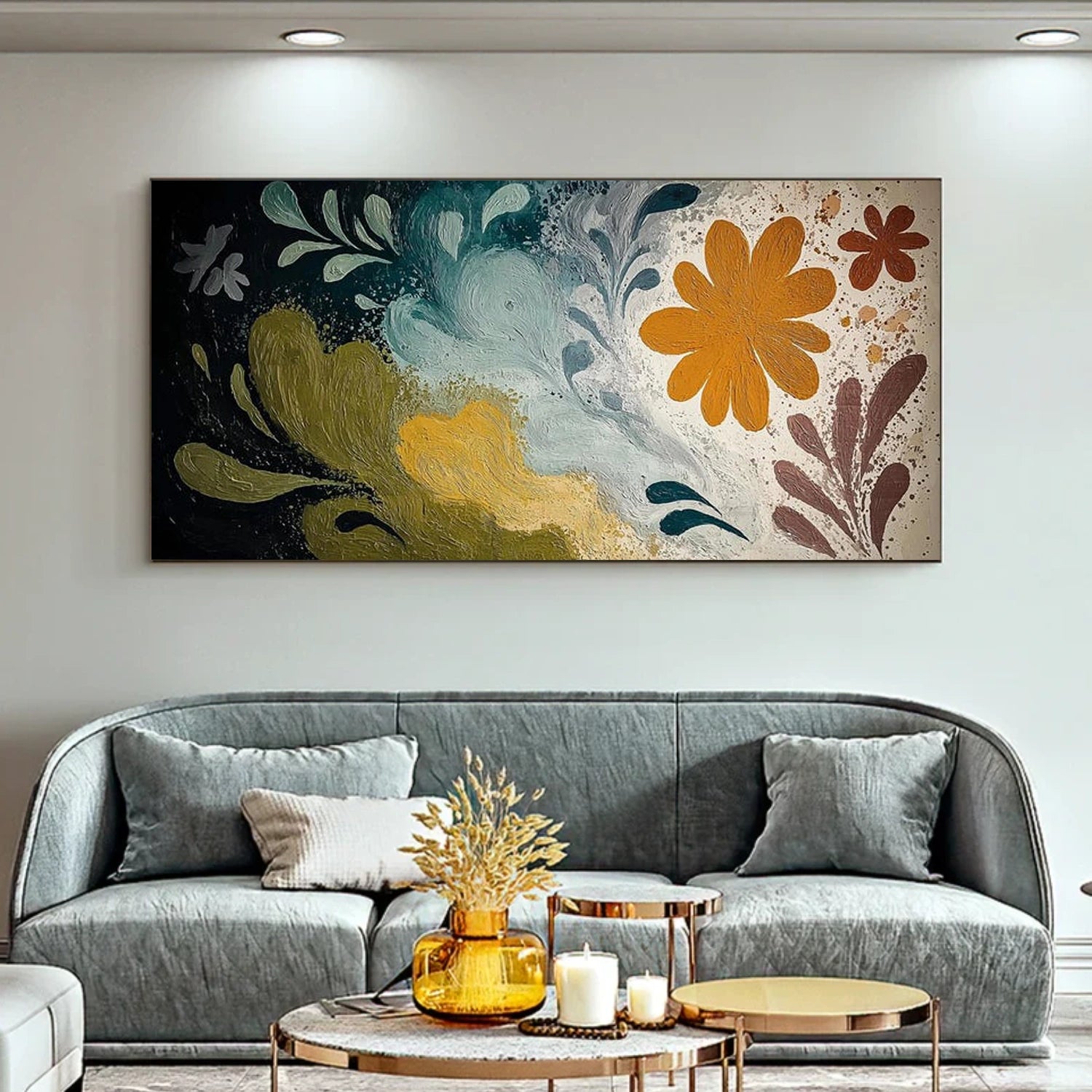 Tree And Flower Abstract Wall Art #TF199