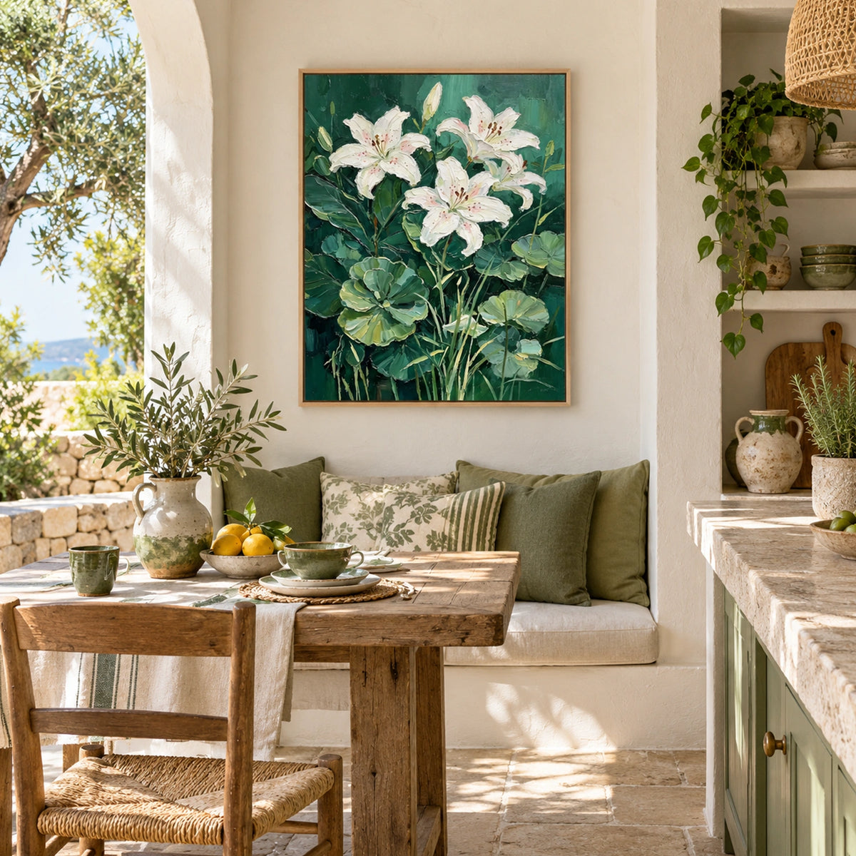Tree And Flower Abstract Wall Art #TF229