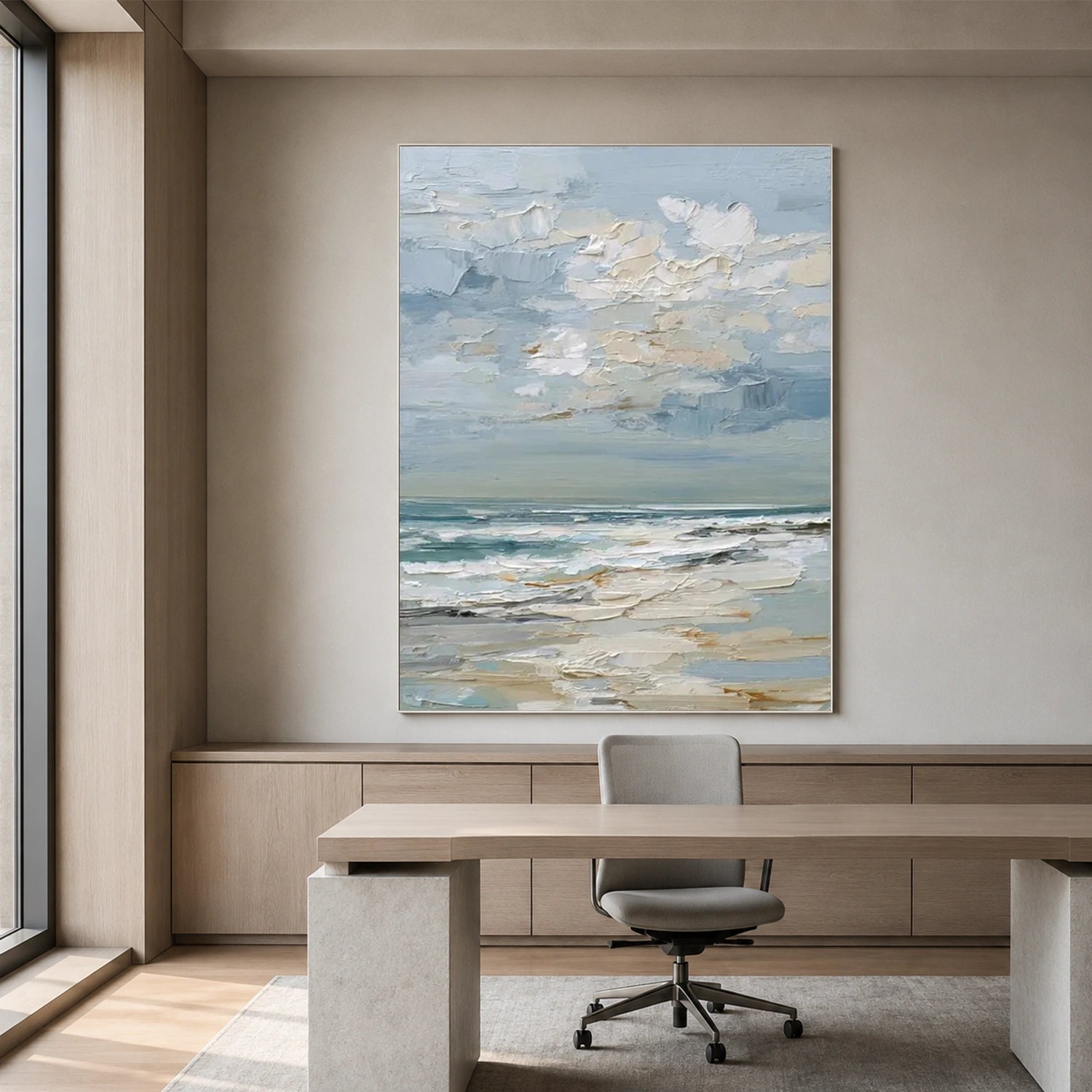 Sky And Ocean Abstract Wall Art #SO450