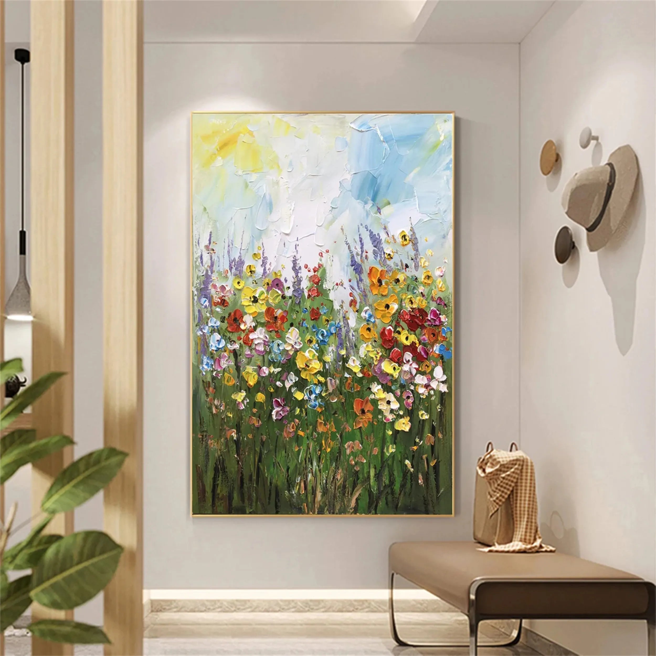 Colorful Tree And Flower Painting #TF007