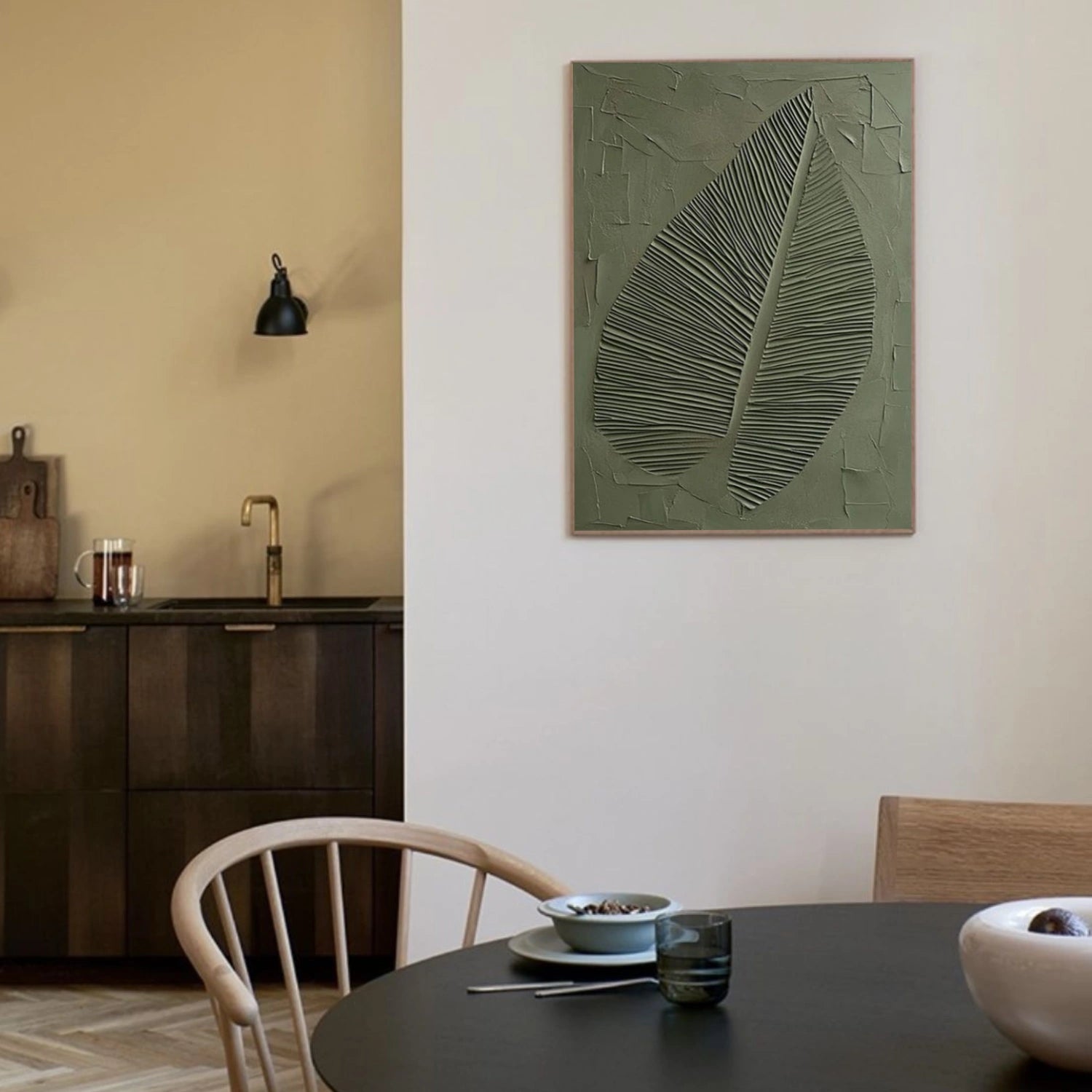 Green Textured Minimalist Wall Art #GT056