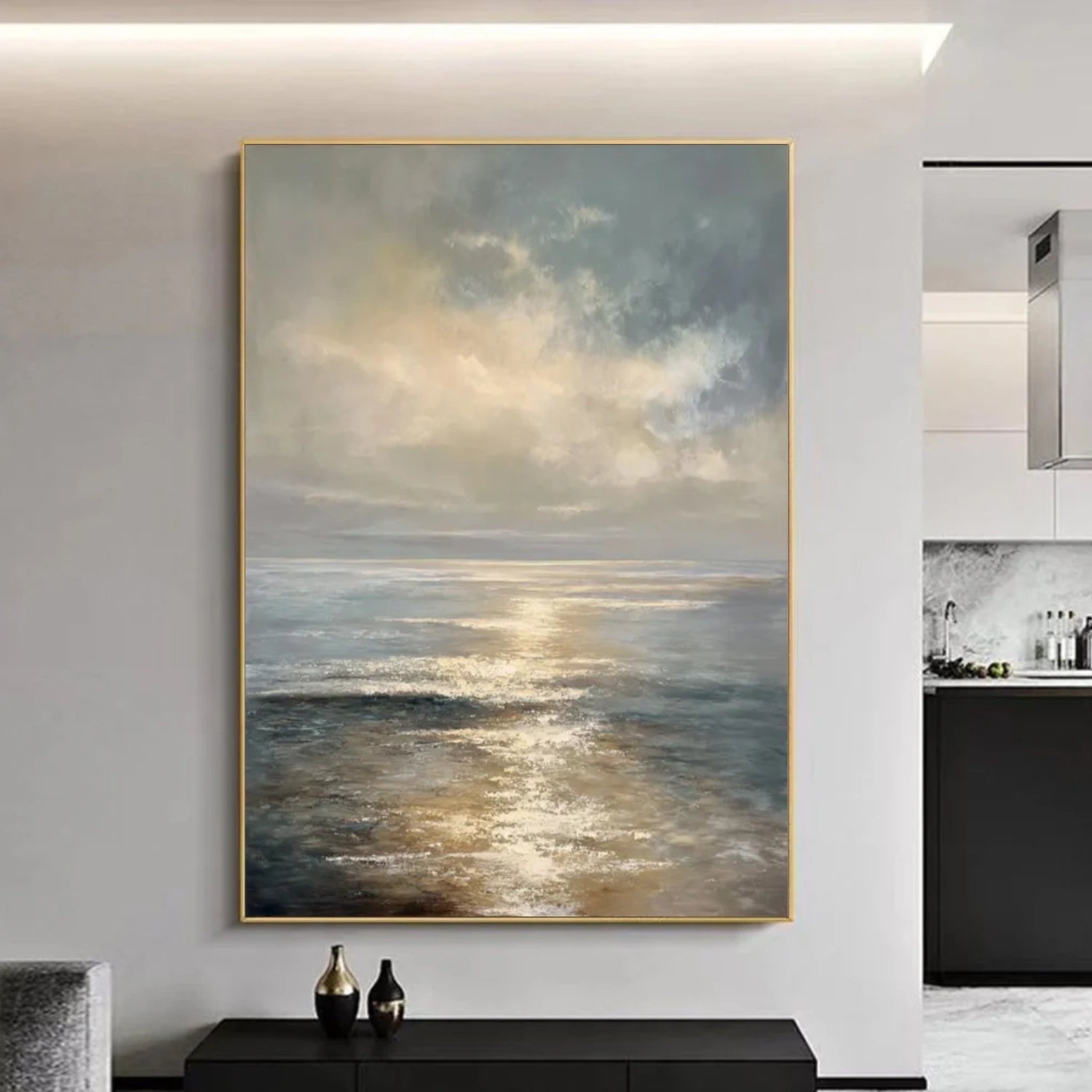Sky And Ocean Abstract Wall Art #SO345