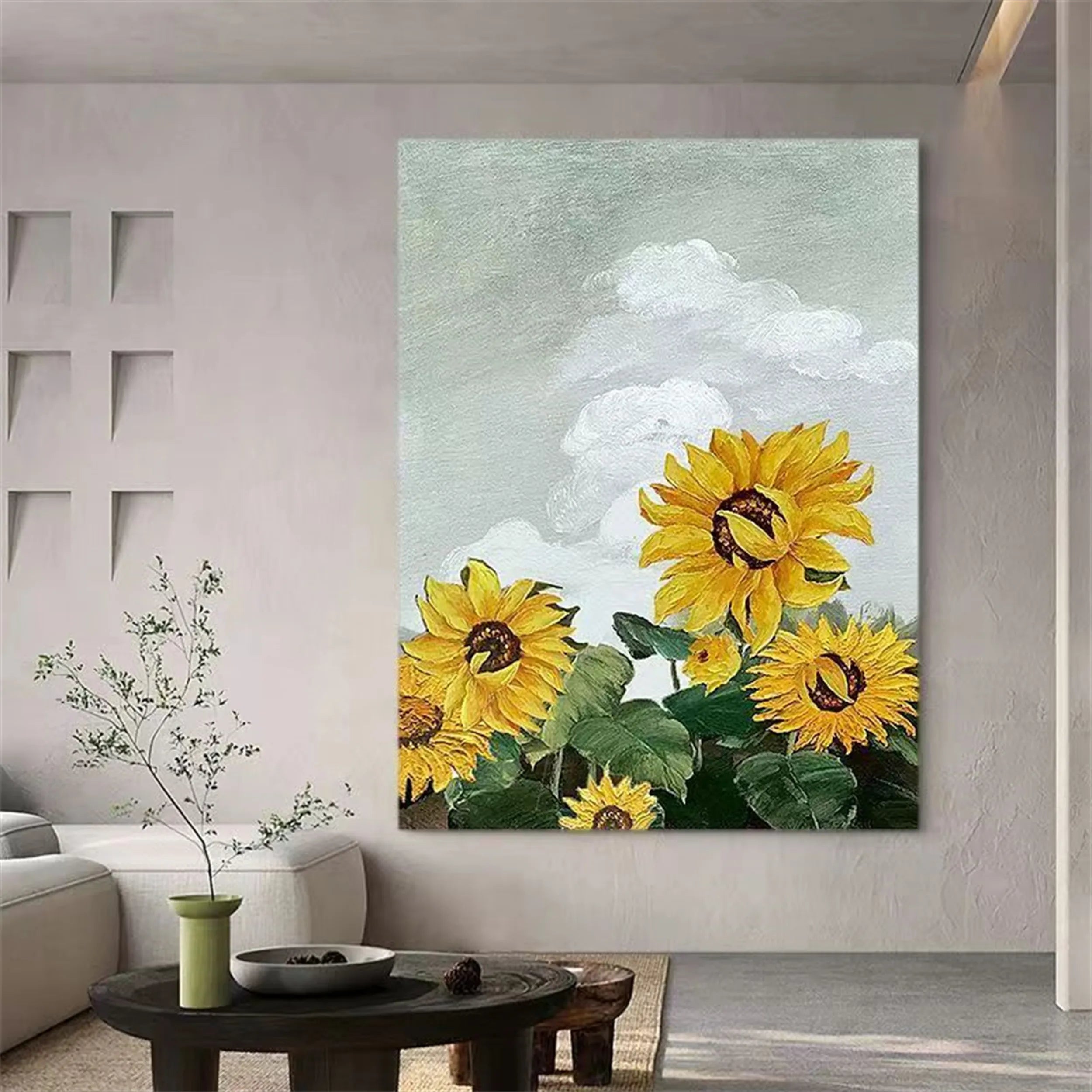 Colorful Tree And Flower Painting #TF064