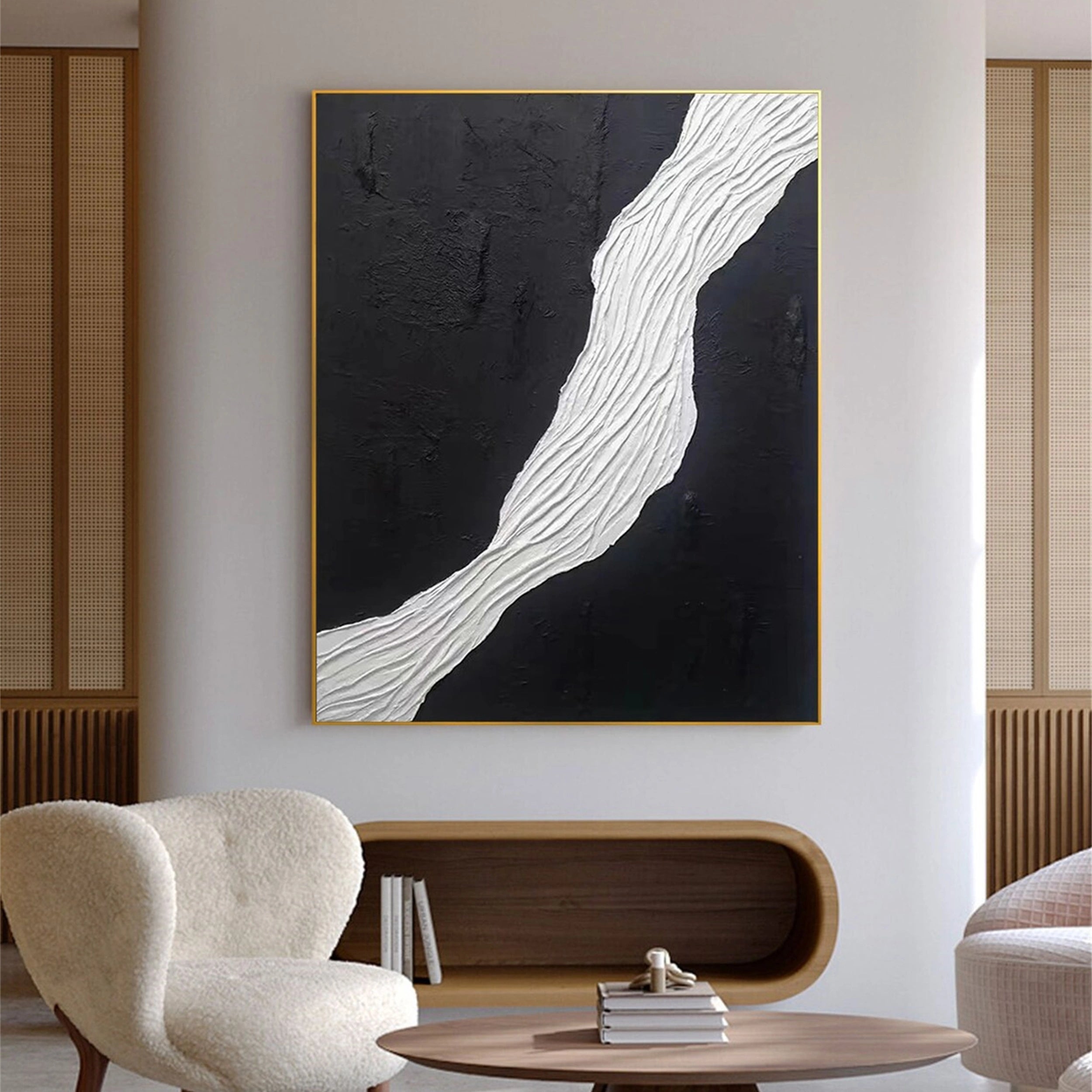 White Textured Minimalist Wall Art #WT072