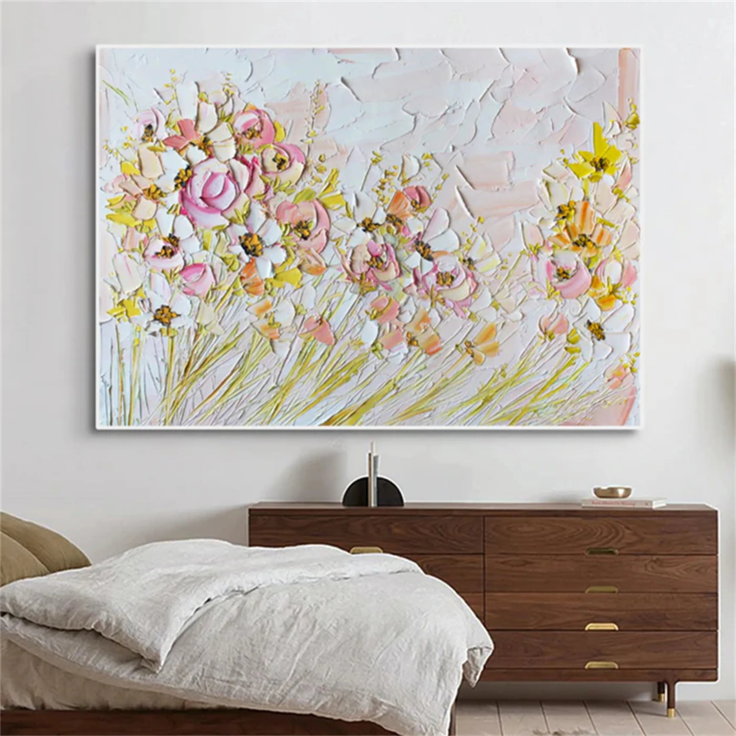 Colorful Tree And Flower Painting #TF011