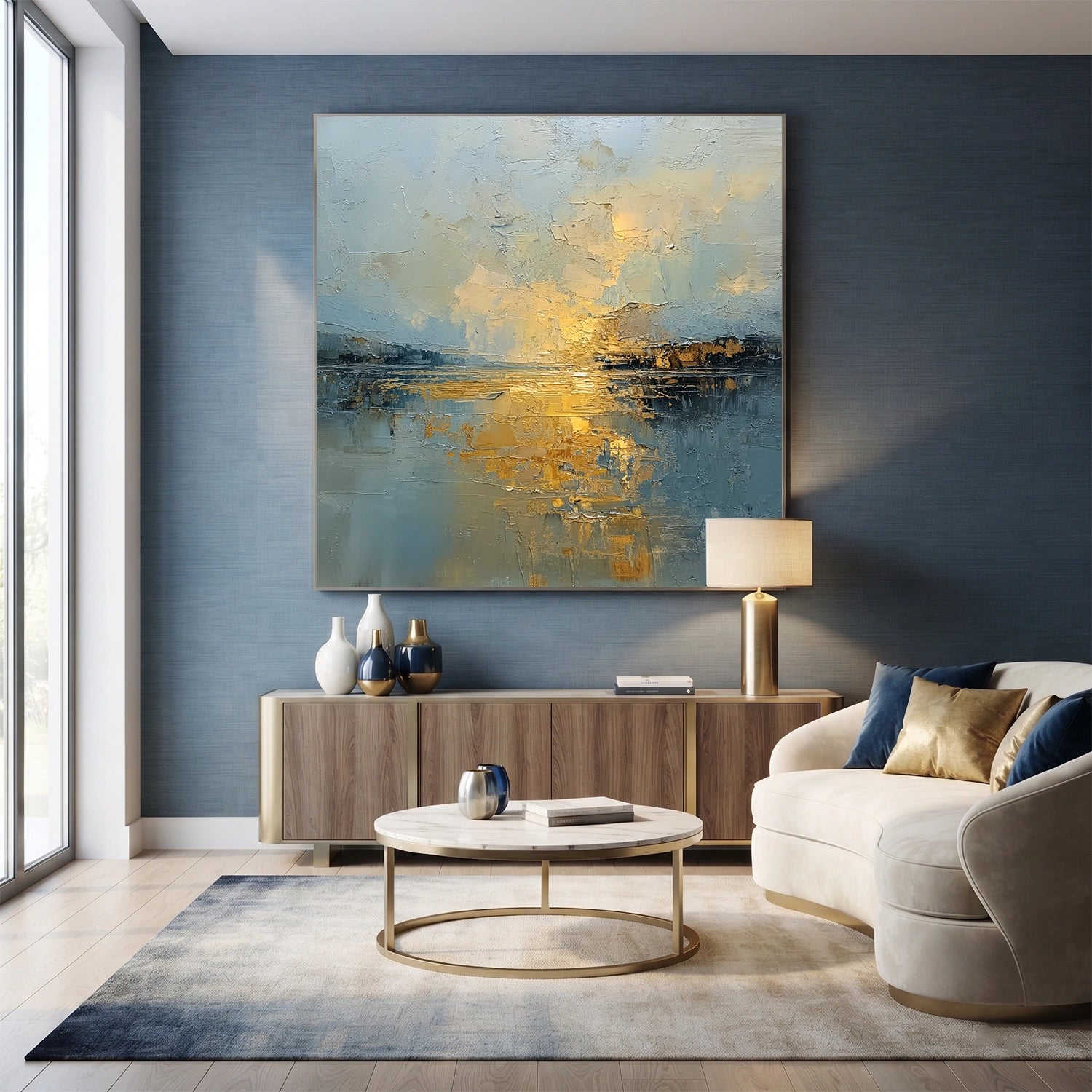 Sky And Ocean Abstract Wall Art #SO431