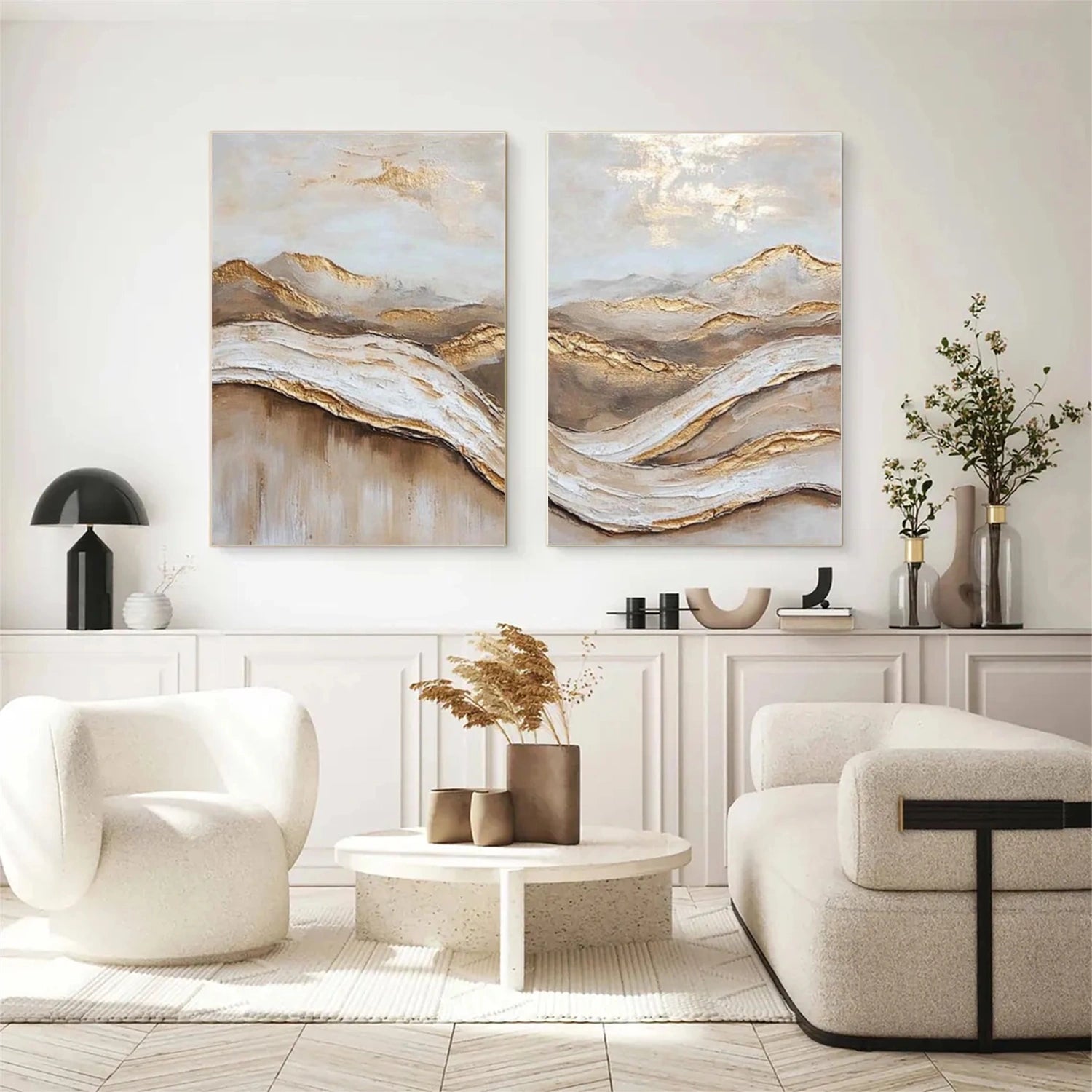 Abstract Textured Wall Art Set of 2 #AW218