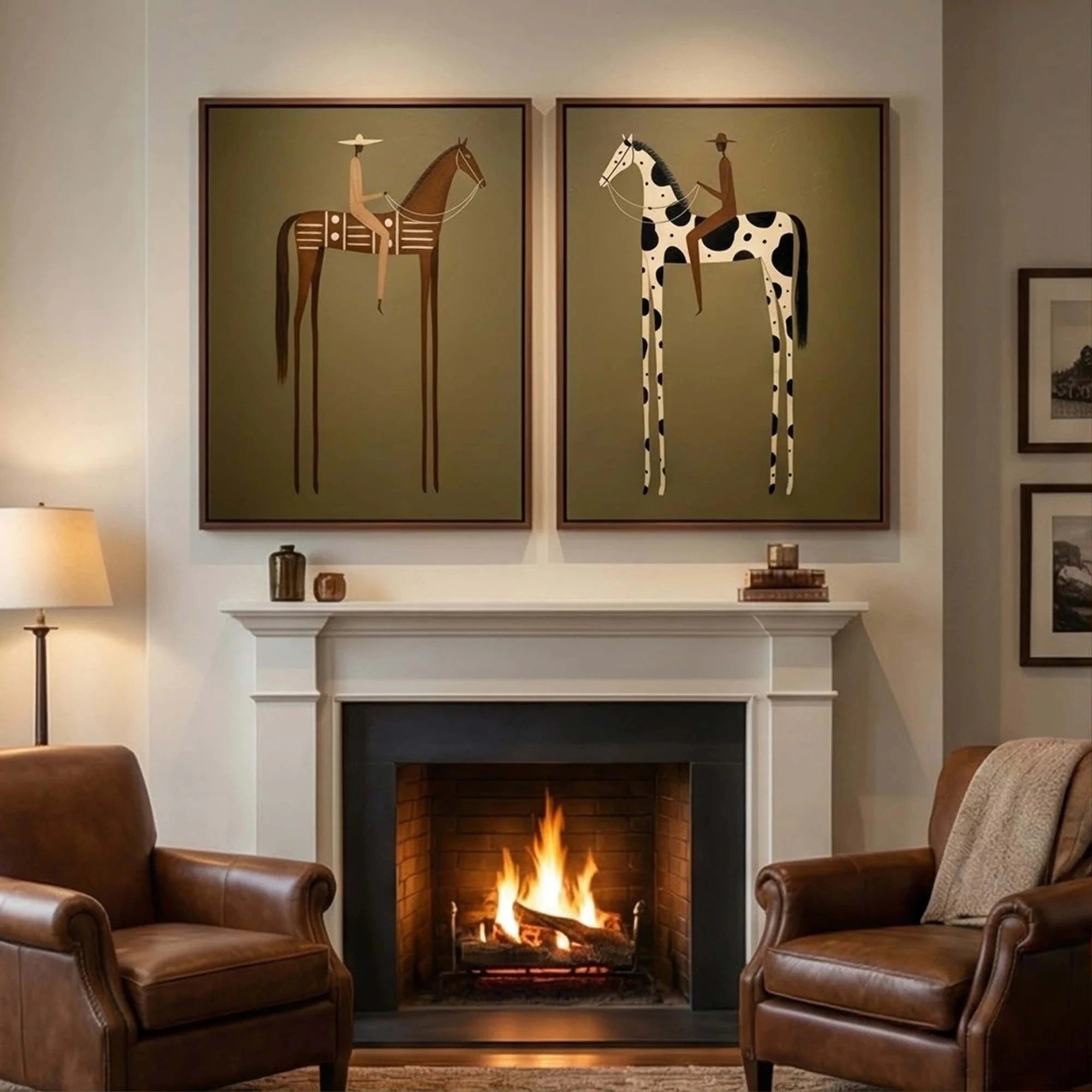 Vintage Americana Art Set of 2 #VA005
