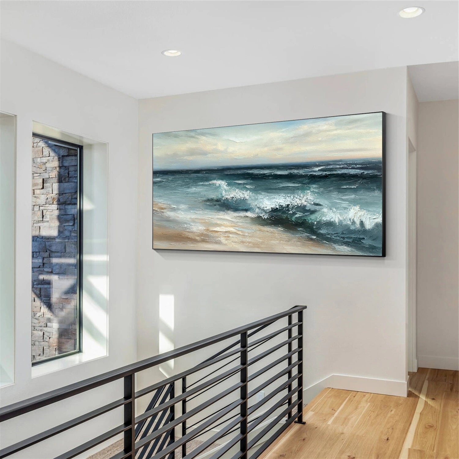 Sky And Ocean Abstract Wall Art #SO323