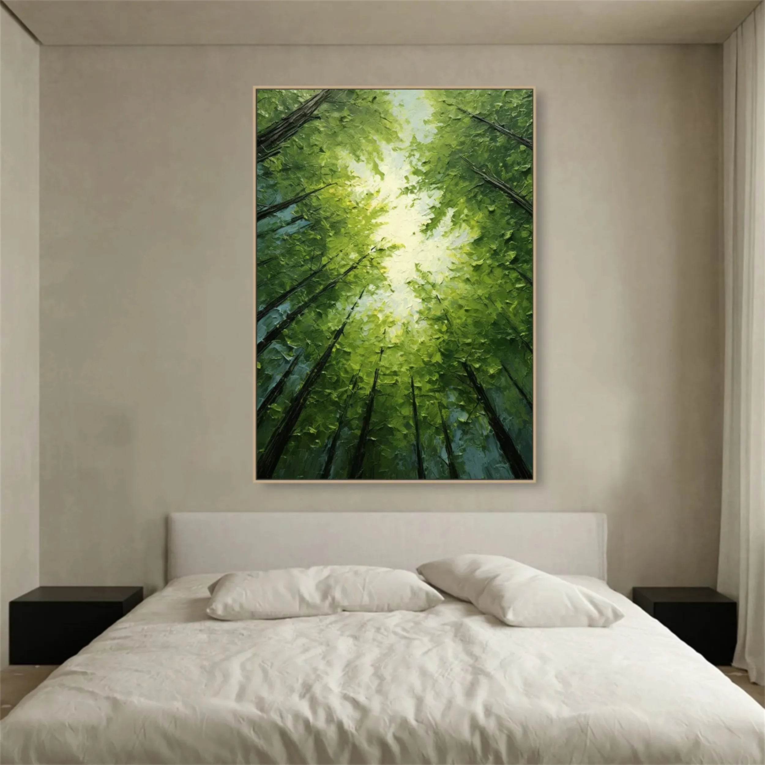 Green Textured Minimalist Wall Art #GT031