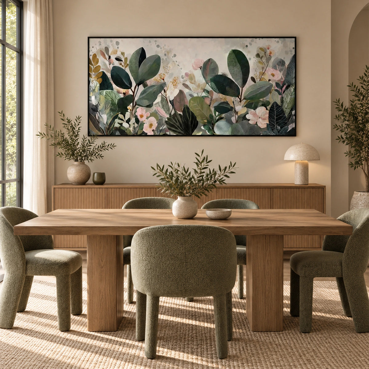 Tree And Flower Abstract Wall Art #TF228