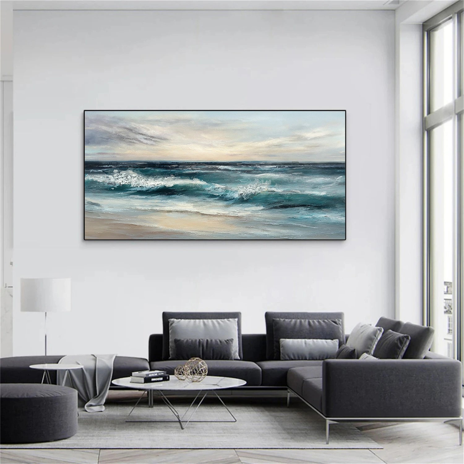 Sky And Ocean Abstract Wall Art #SO325