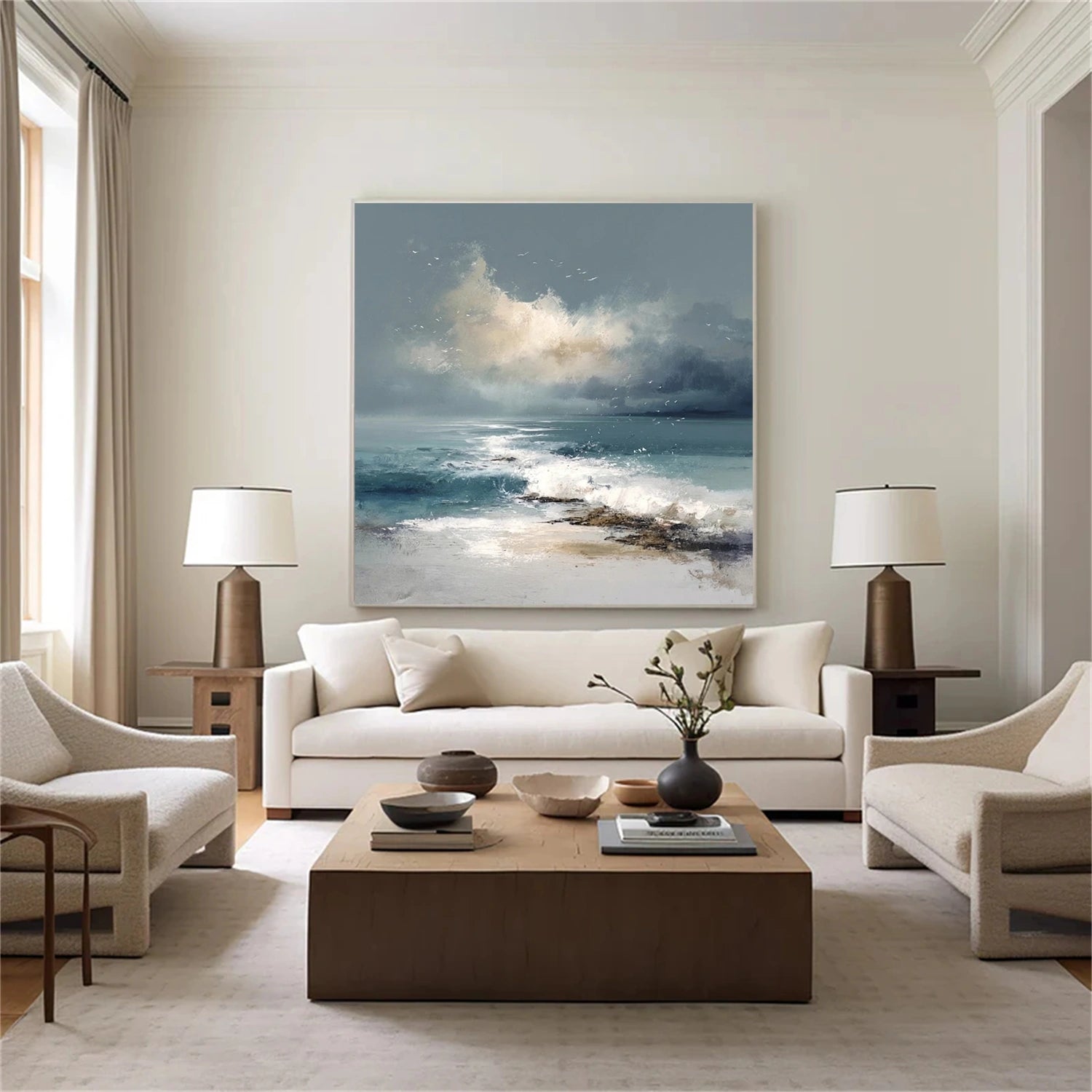 Sky And Ocean Abstract Wall Art #SO414