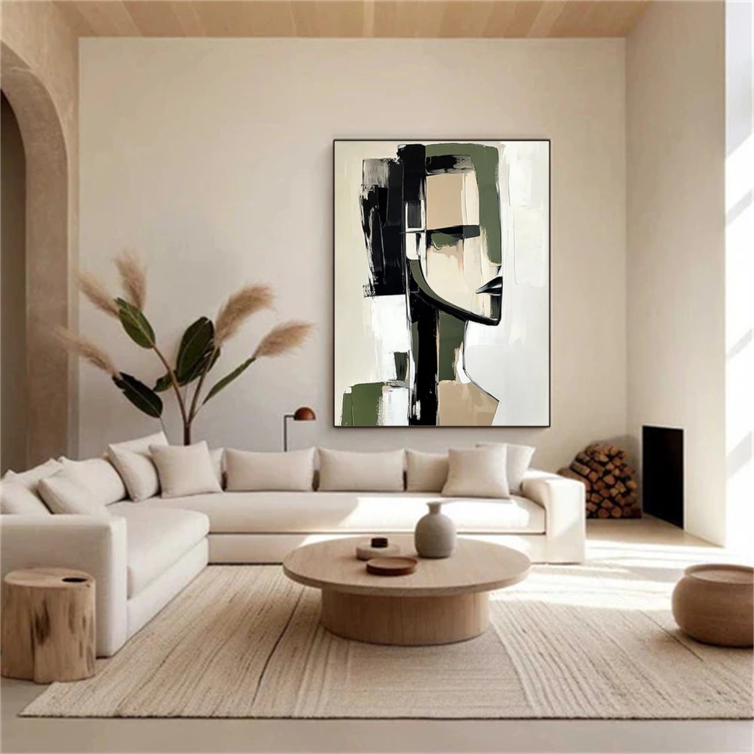 Abstract Portrait Textured Wall Art #WP007