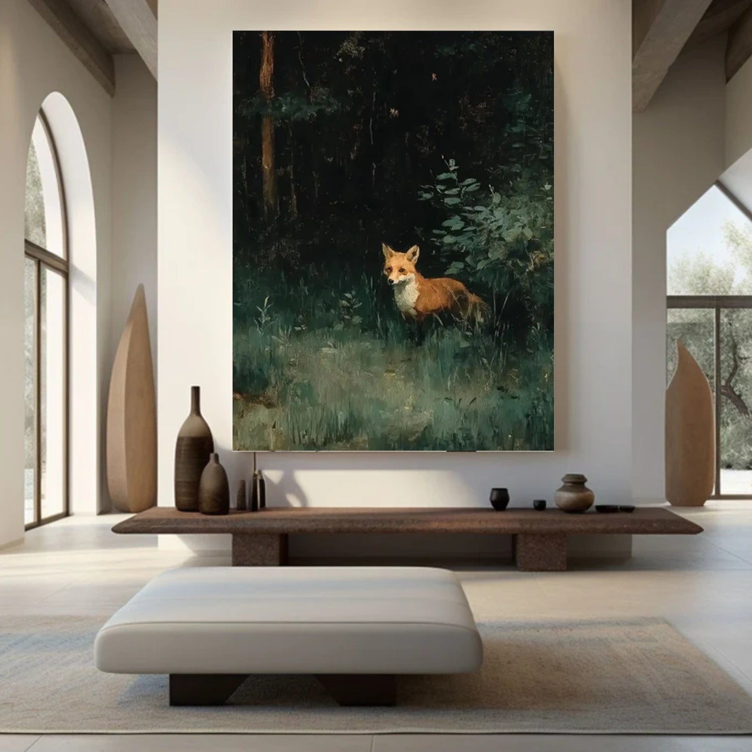 Abstract Animal Art Fox Wall Art #AT080