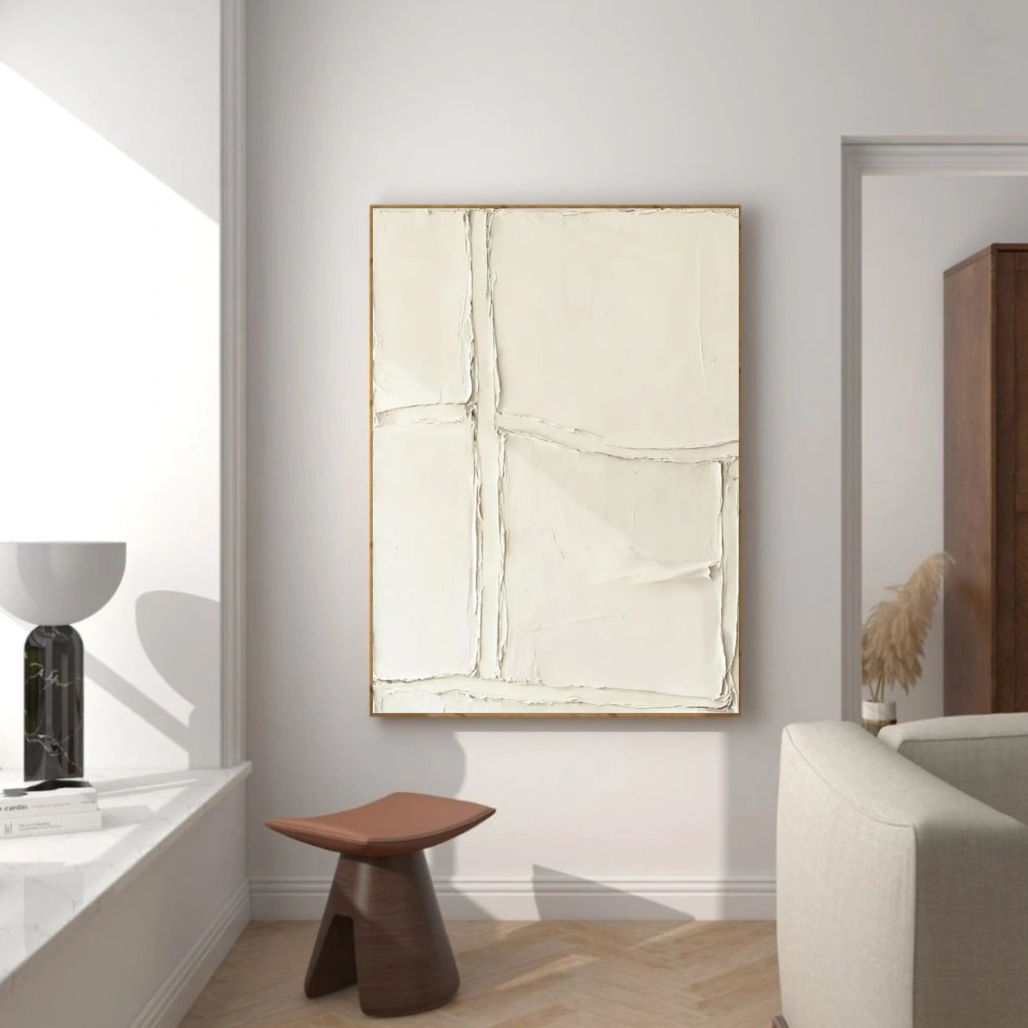Beige Textured Minimalist Wall Art #WT205