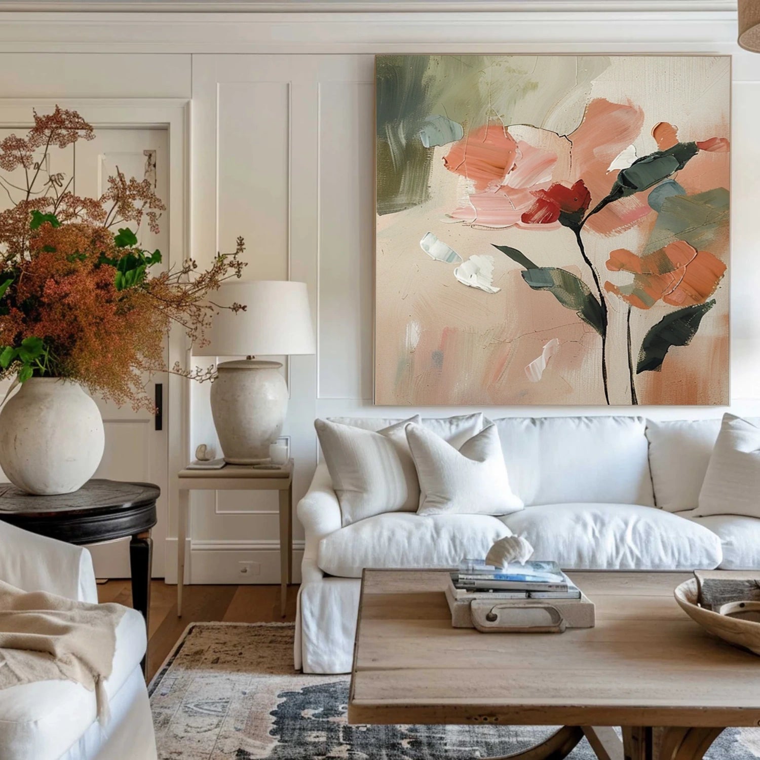 Tree And Flower Abstract Wall Art #TF183