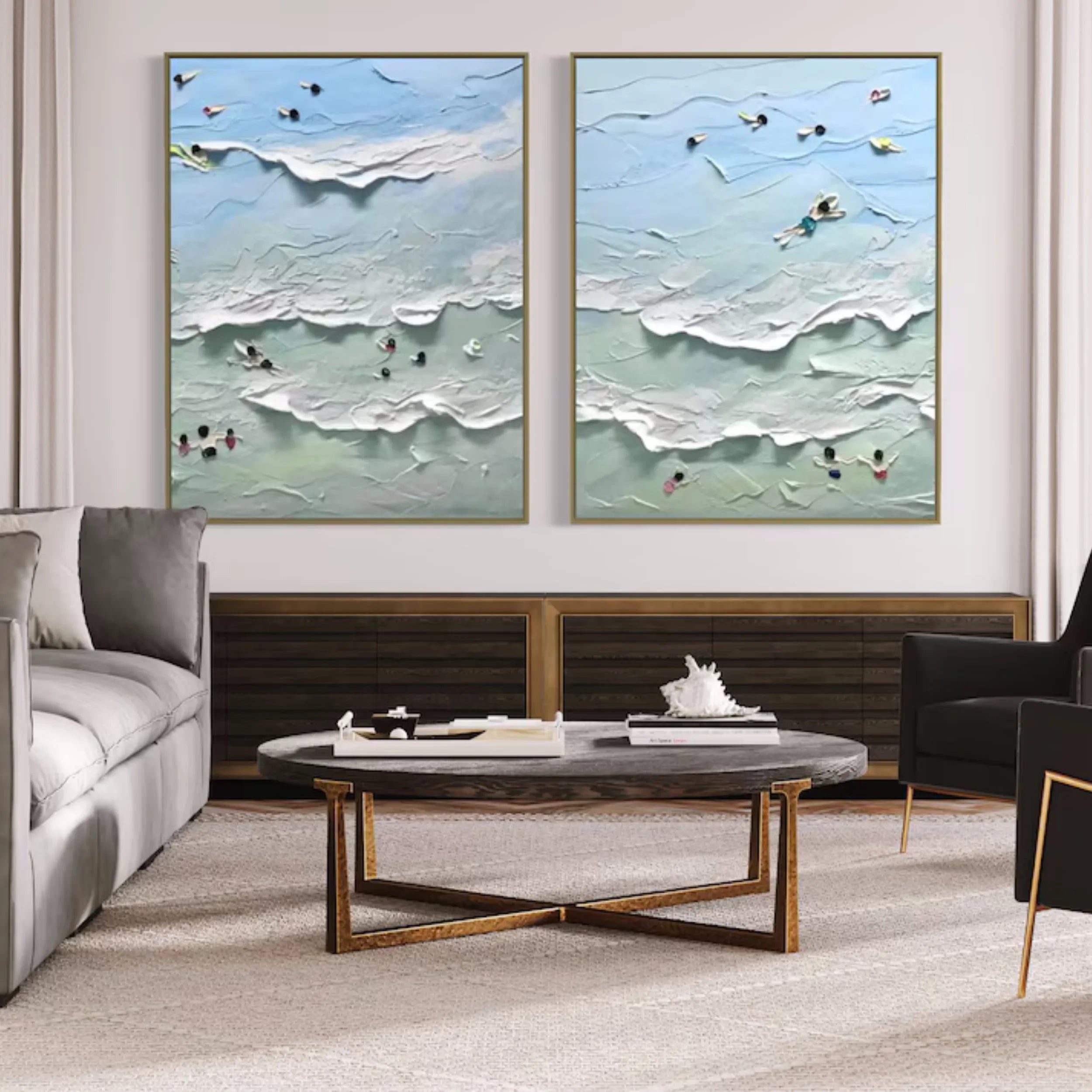 Sky And Ocean Painting Set of 2 #SO133