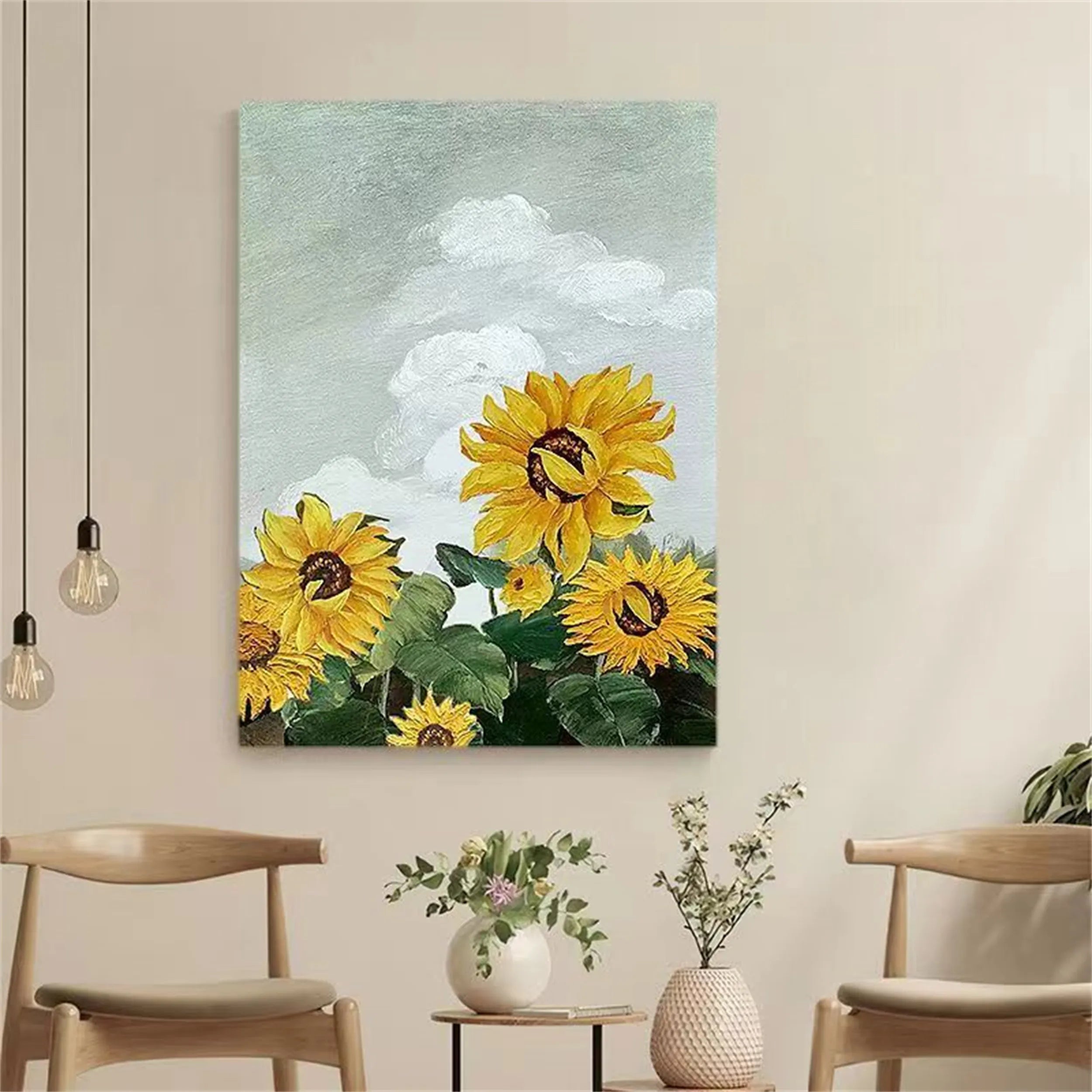 Colorful Tree And Flower Painting #TF064