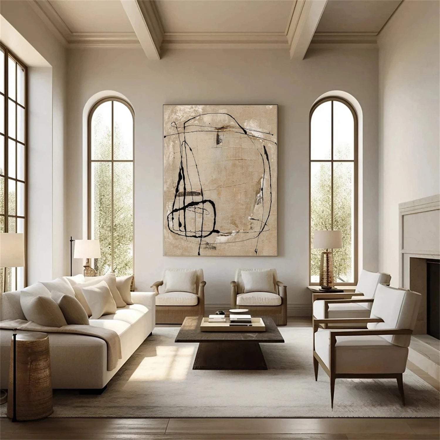 Wabi Sabi Abstract Canvas Art #WA202