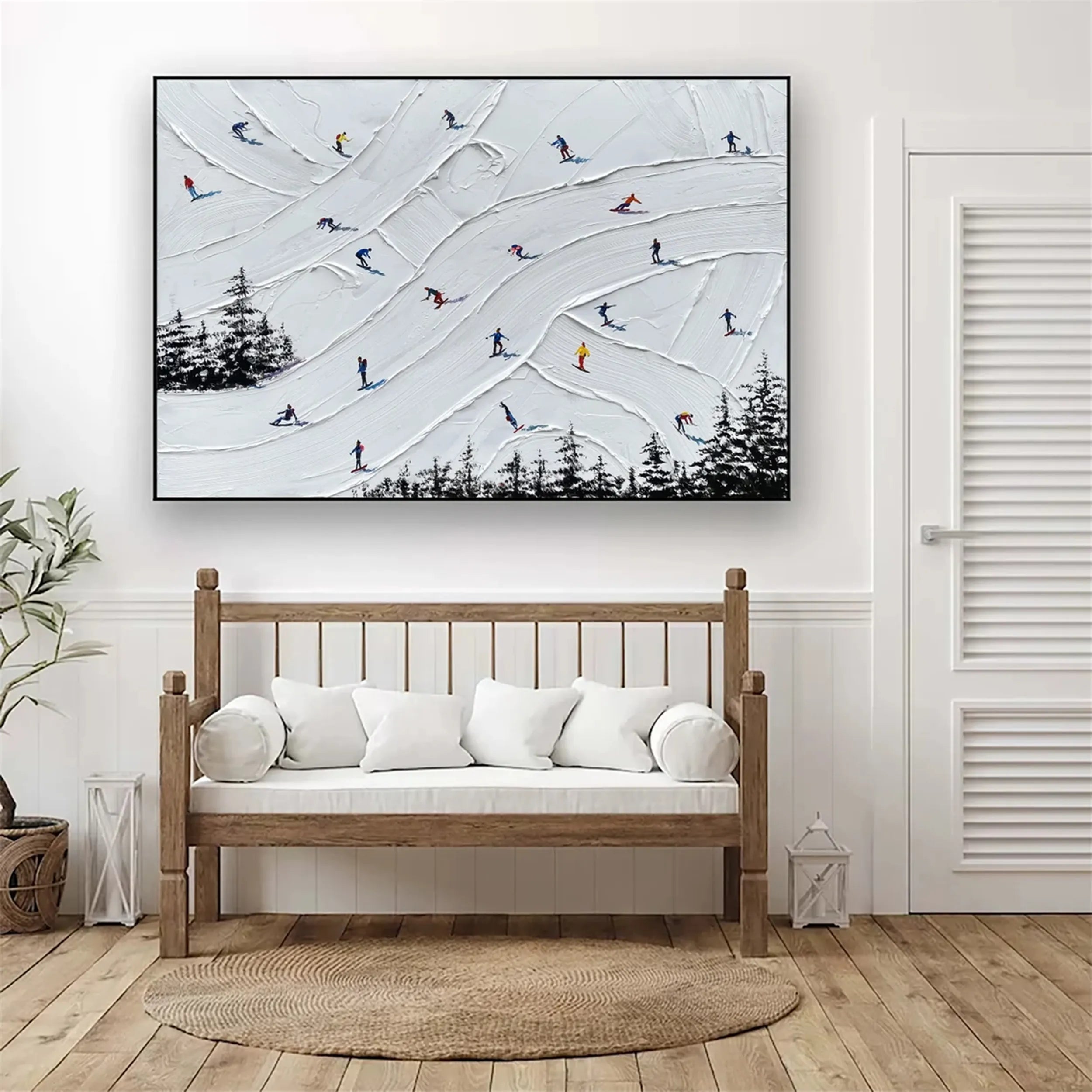 White Textured Minimalist Wall Art #WT159