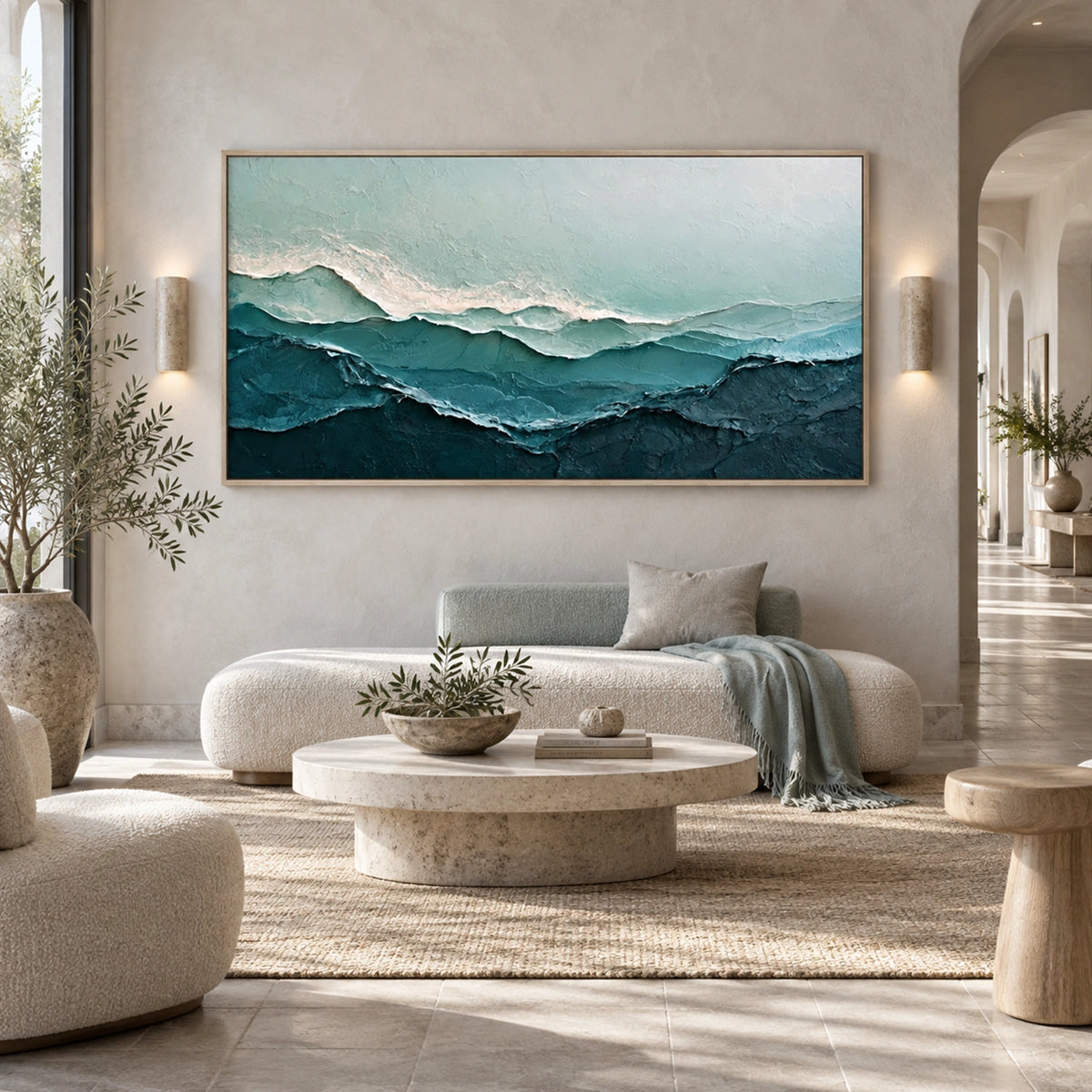 Sky And Ocean Abstract Wall Art #SO455