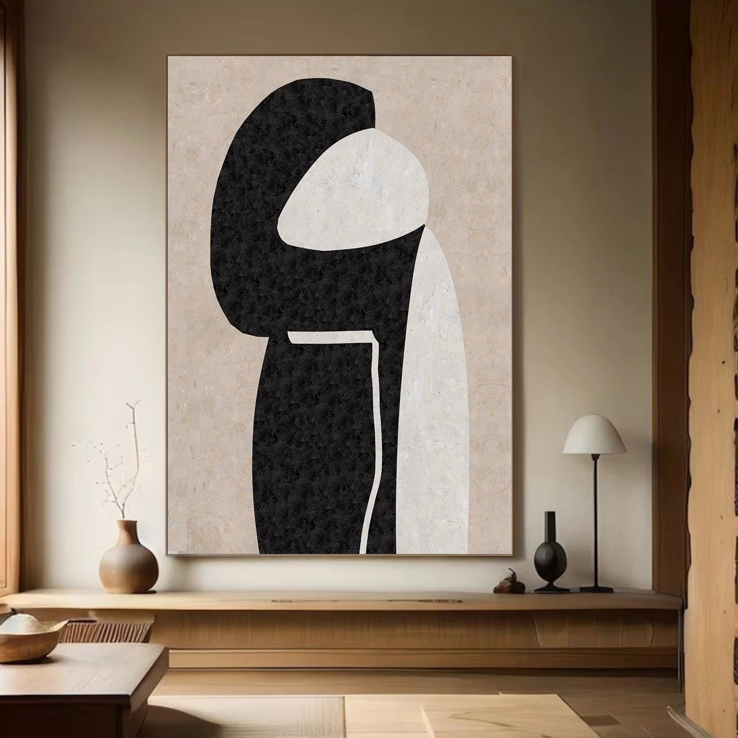 Wabi Sabi Abstract Canvas Art #WA234