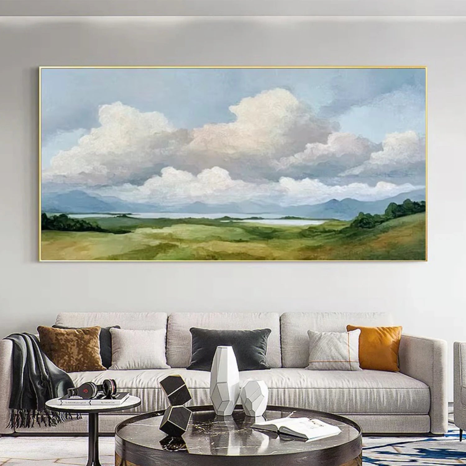 Sky And Ocean Abstract Wall Art #SO356